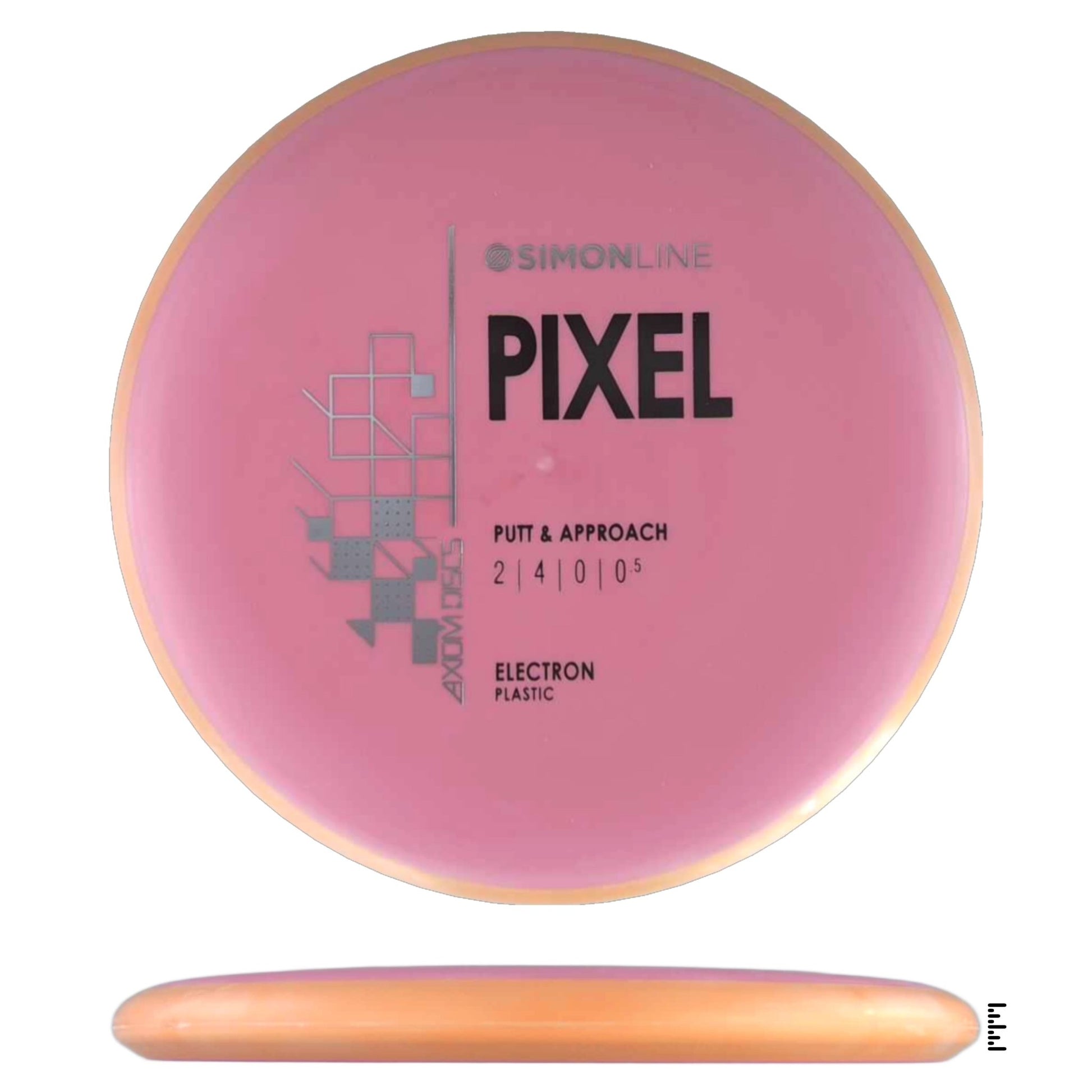 Axiom Discs Simon Line Electron Pixel - Pink / Light Orange - Powergrip USA
