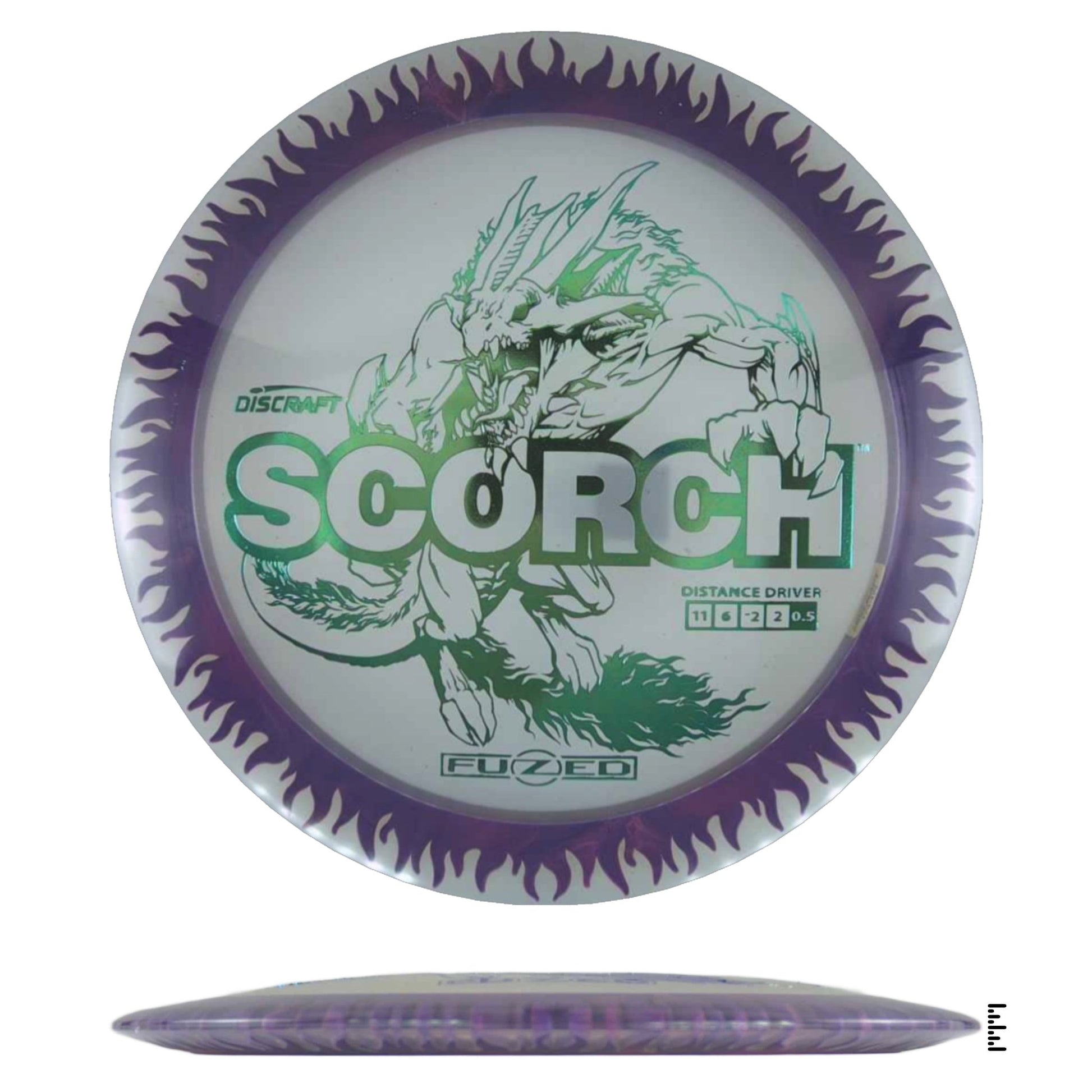 Discraft Fuzed Line Scorch - Clear / Violet - Powergrip USA