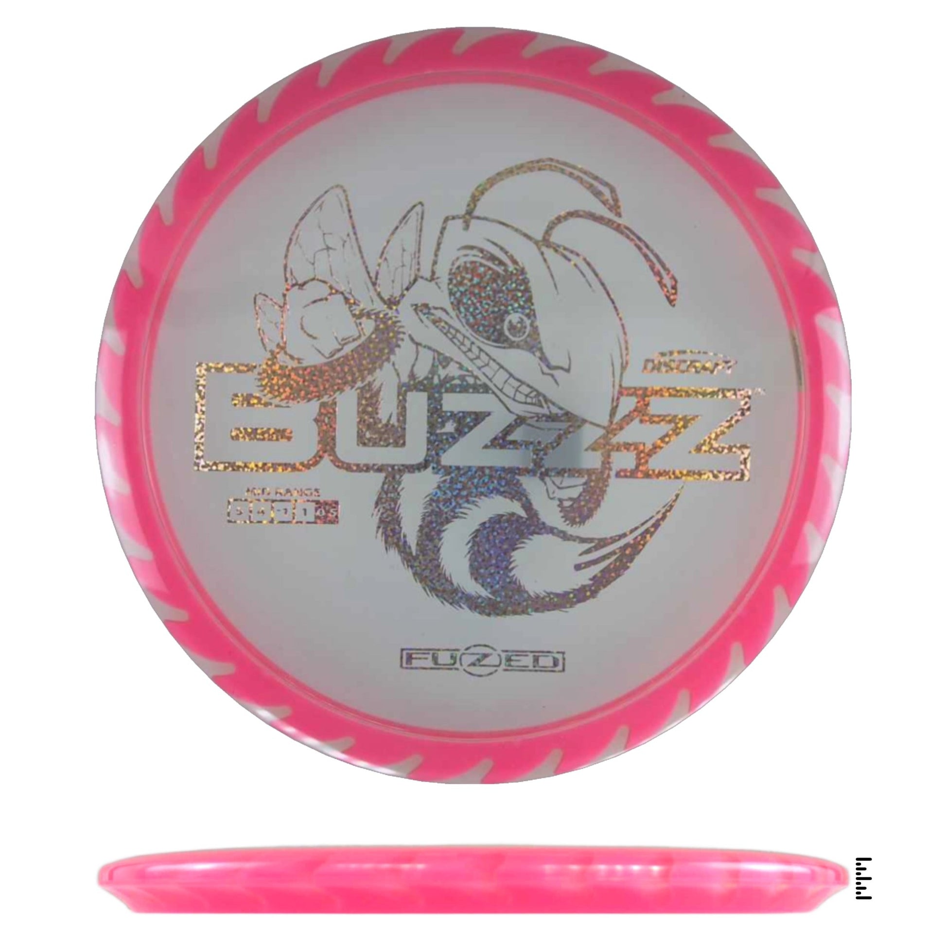 Discraft Fuzed Line Buzzz Saw Pattern (Buzzzsaw) - Clear / Pink - Powergrip USA