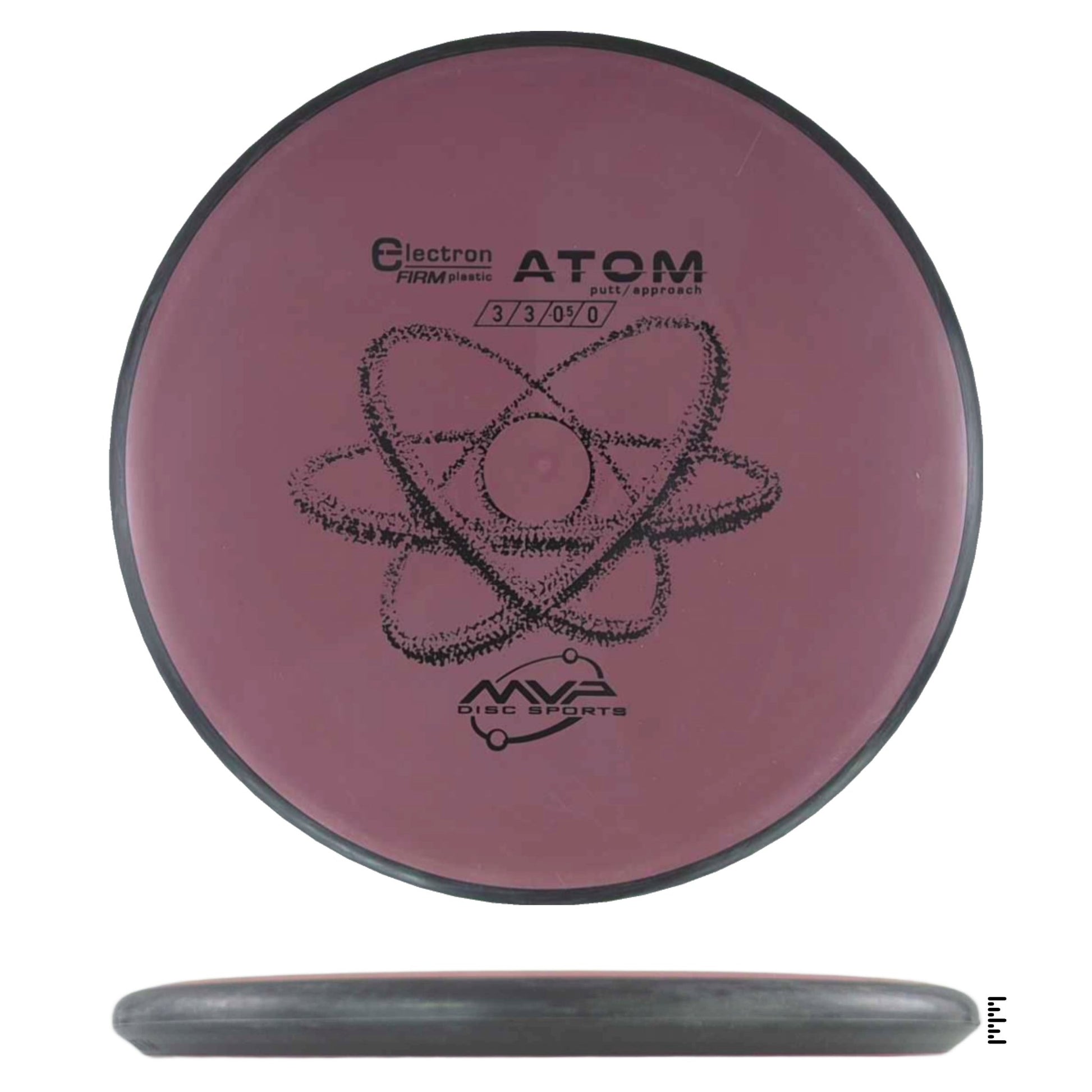 MVP Disc Sports Electron Firm Atom - Pale Red - Violet - Powergrip USA