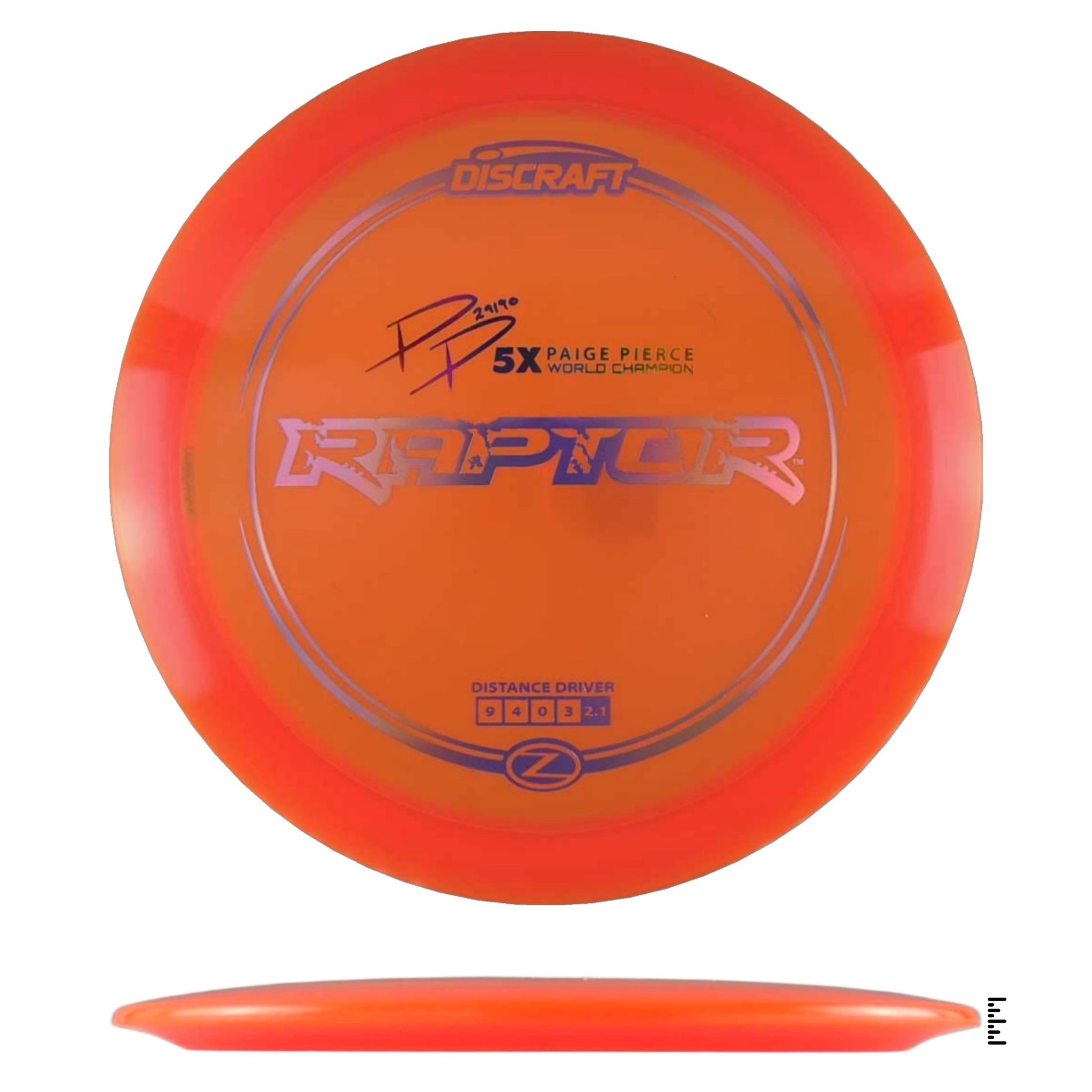 Discraft Z Line Raptor Paige Pierce 5x Edition - Orange - Powergrip USA