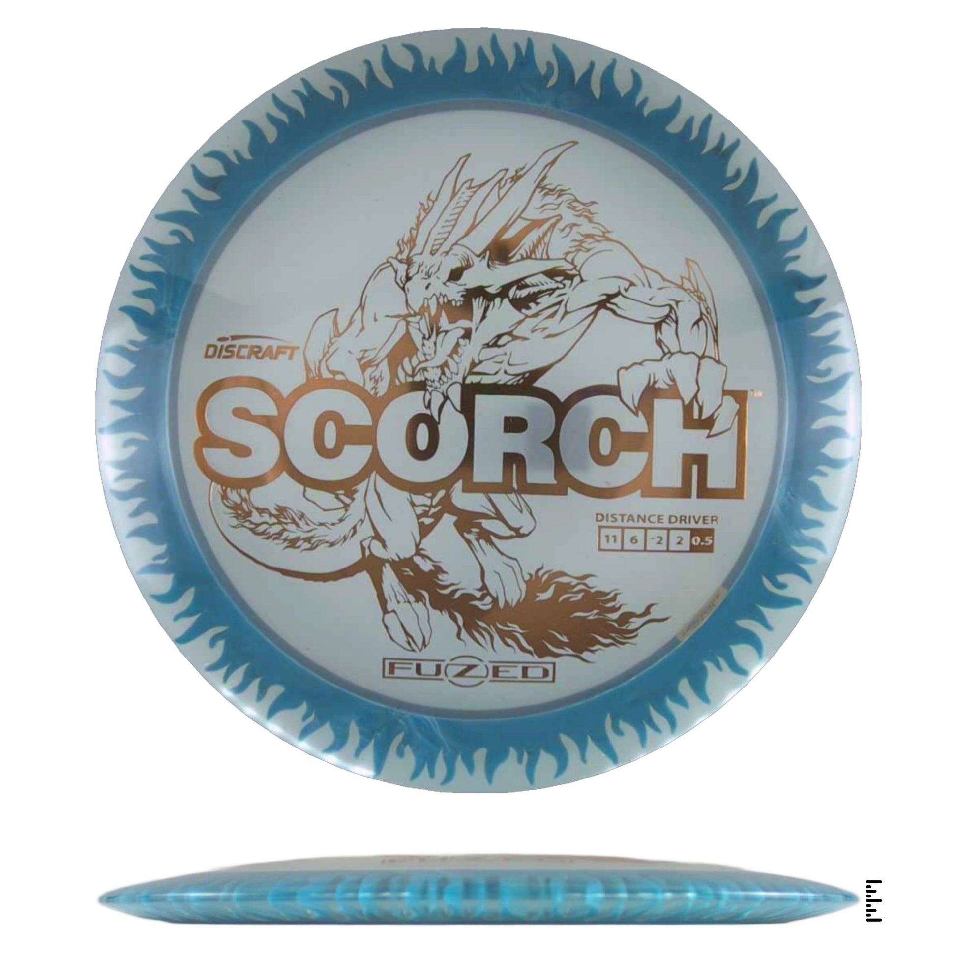 Discraft Fuzed Line Scorch - Clear / Blue - Powergrip USA