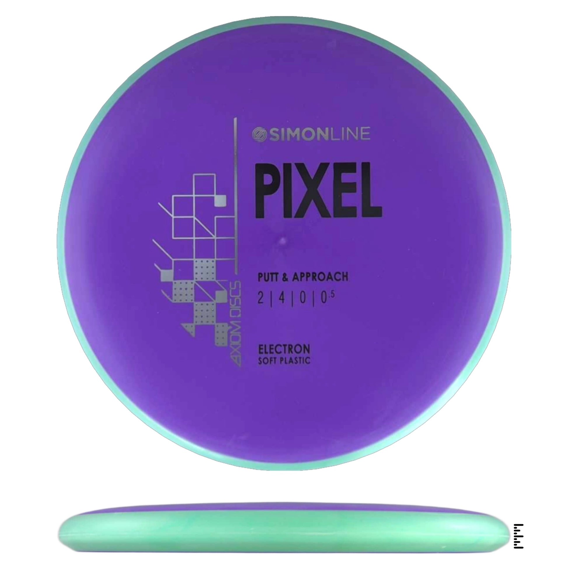 Axiom Discs Simon Line Electron Soft Pixel - Violet / Turquoise - Powergrip USA