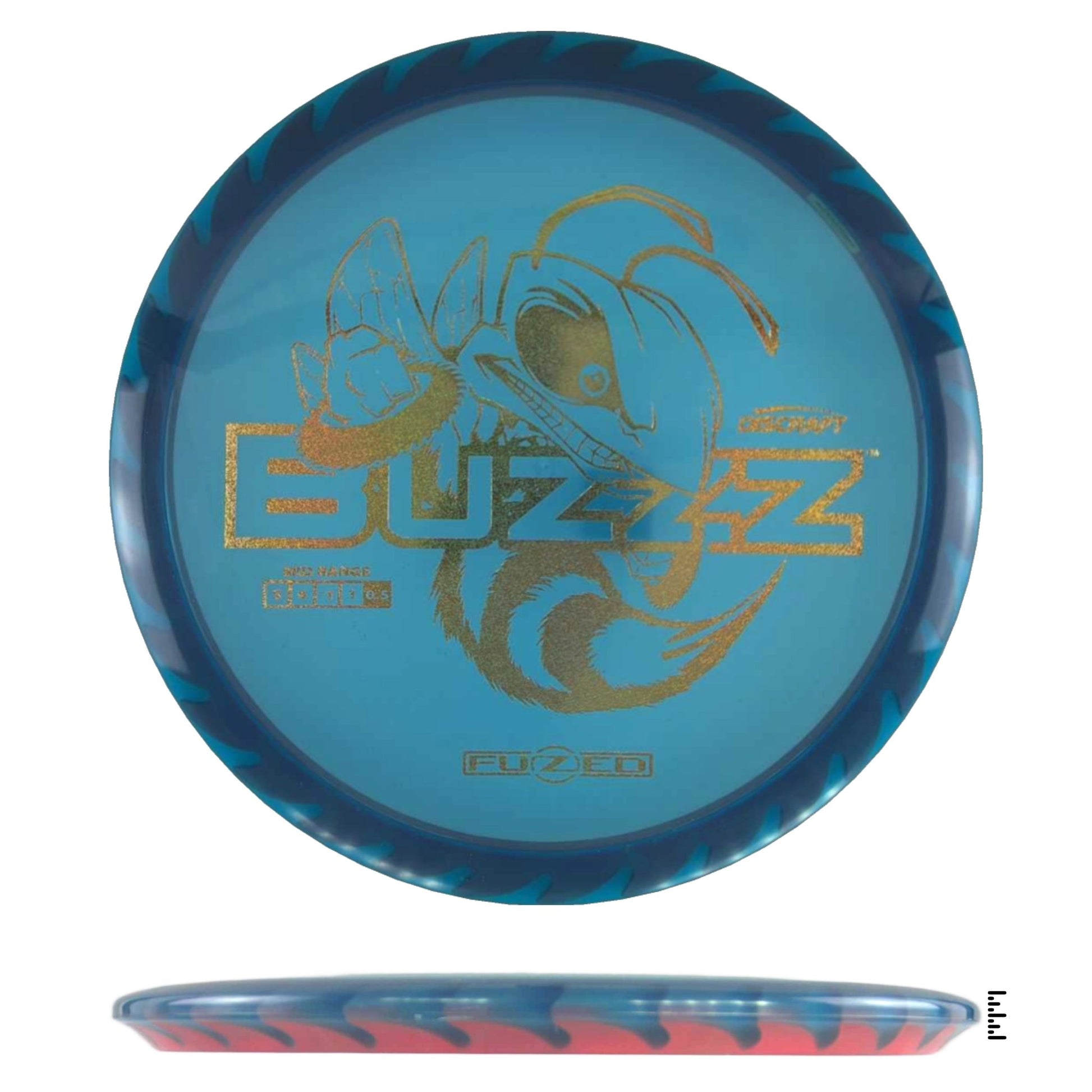 Discraft Fuzed Line Buzzz Saw Pattern (Buzzzsaw) - Blue / Red - Powergrip USA