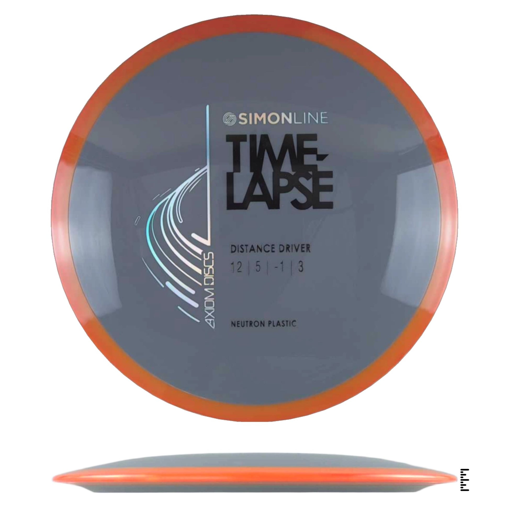 Axiom Discs Simon Line Neutron Time - Lapse - Gray / Orange - Powergrip USA