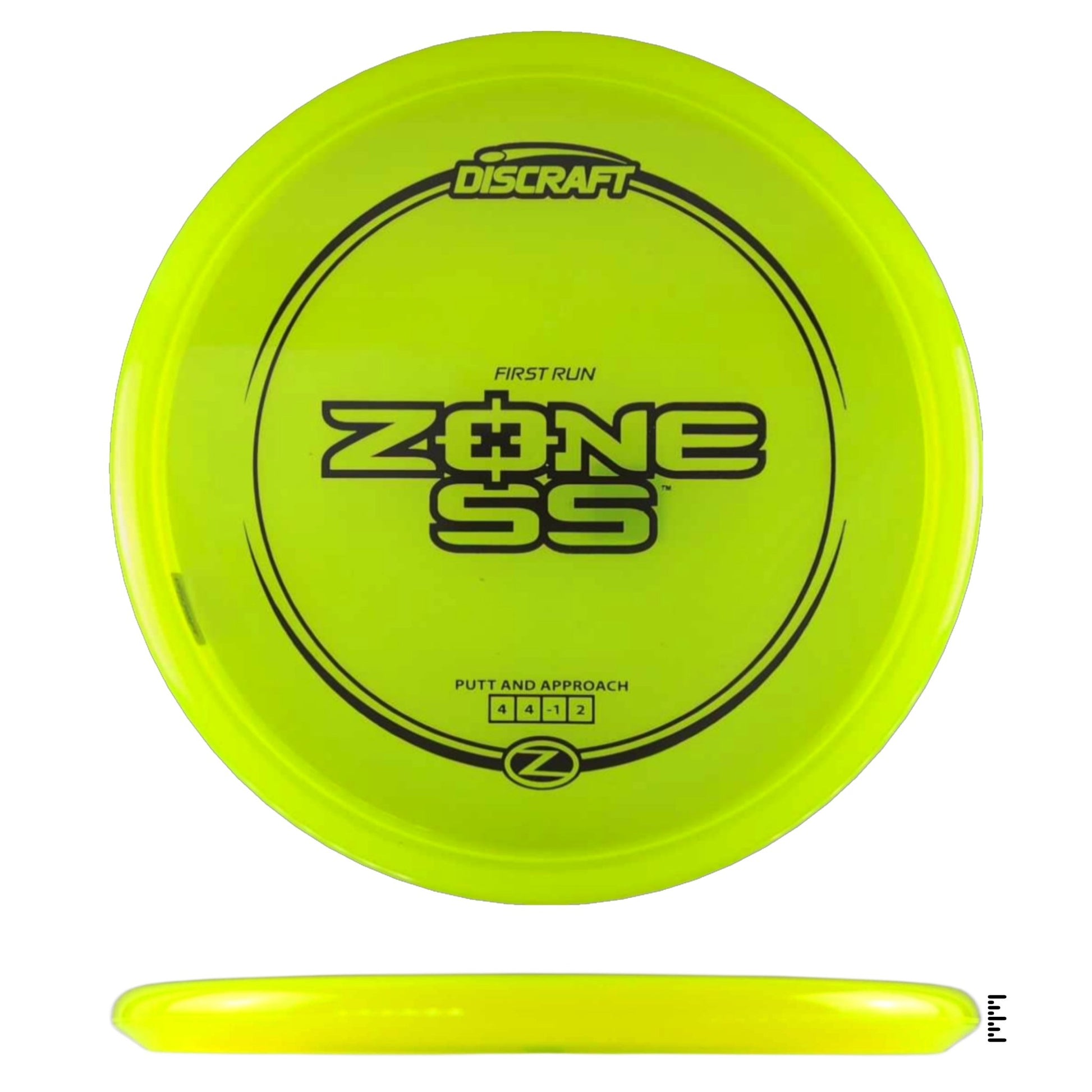 Discraft Z Line Zone SS - First Run - Fluorescent Yellow - Powergrip USA