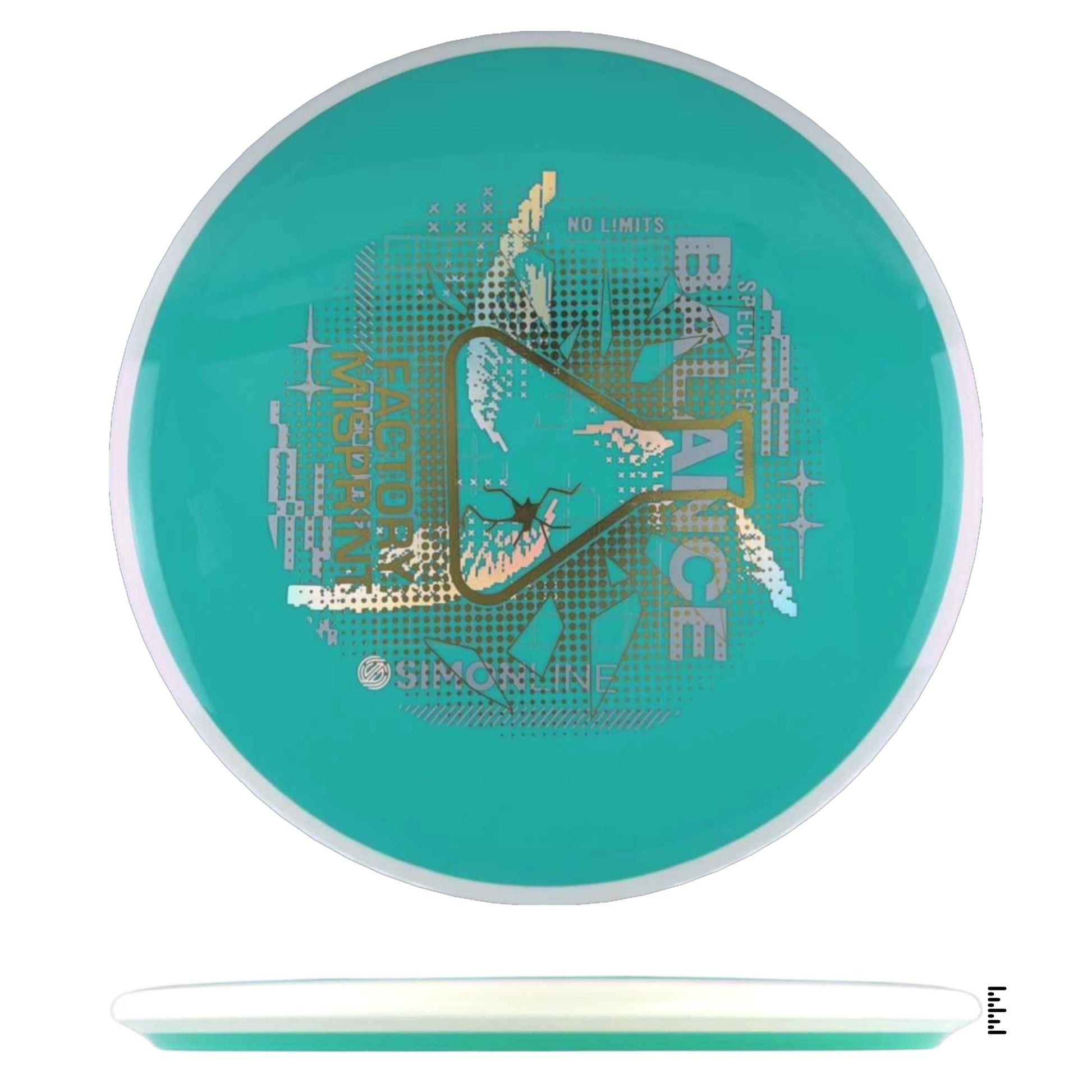 Axiom Discs Neutron Balance Factory Misprint - Turquoise / White - Powergrip USA