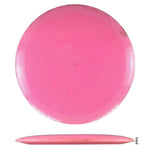 Pink disc golf disc