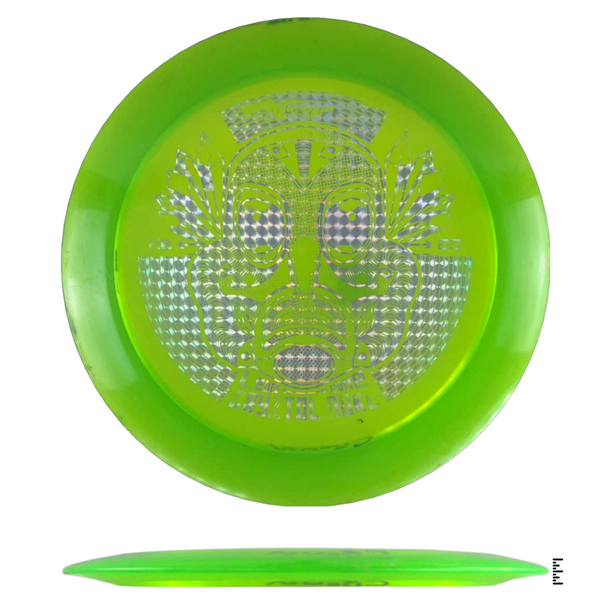Green disc golf disc