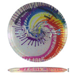Discraft disc golf disc with rainbow swirl design