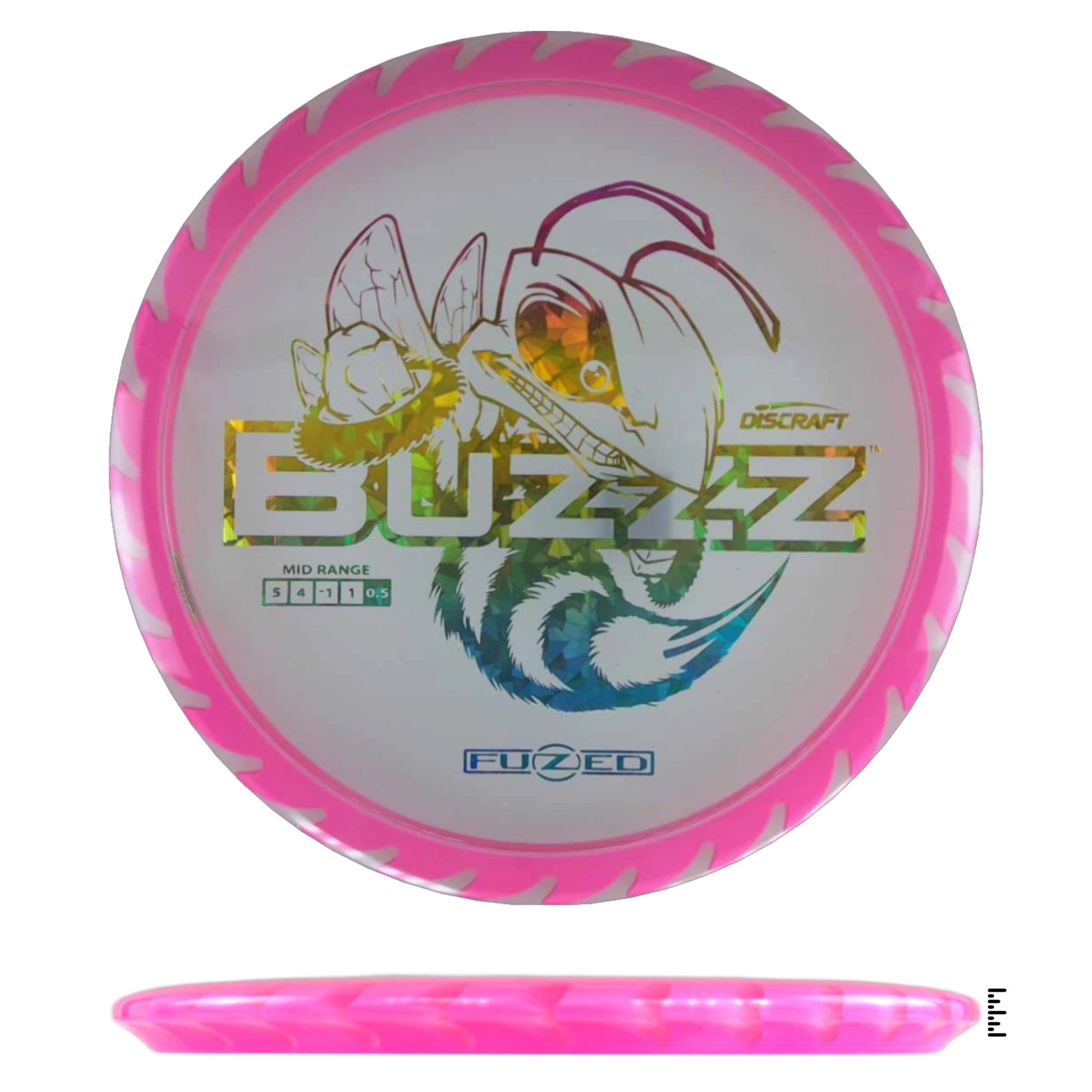 Discraft Fuzed Line Buzzz Saw Pattern (Buzzzsaw) - Clear / Hot Pink - Powergrip USA