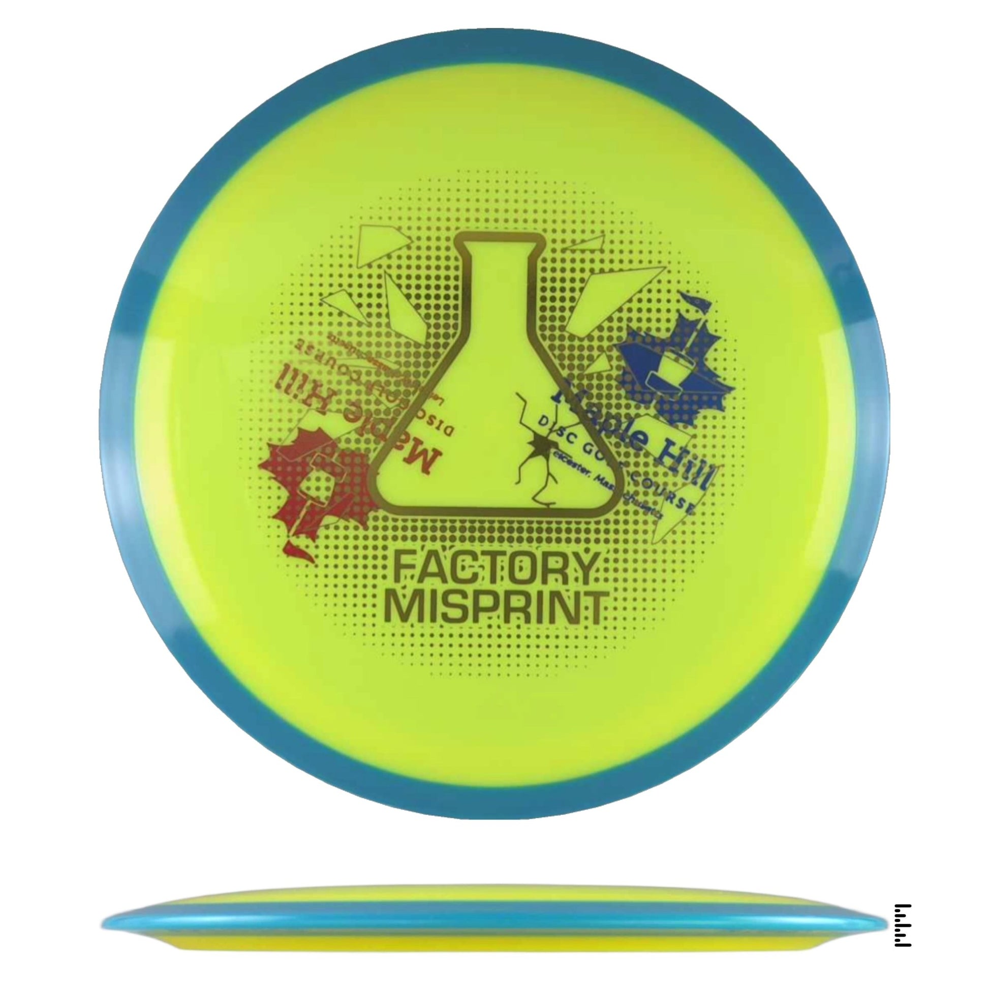 Axiom Discs Simon Line Neutron Time - Lapse Factory Misprint - Fluorescent Yellow / Turquoise - Powergrip USA