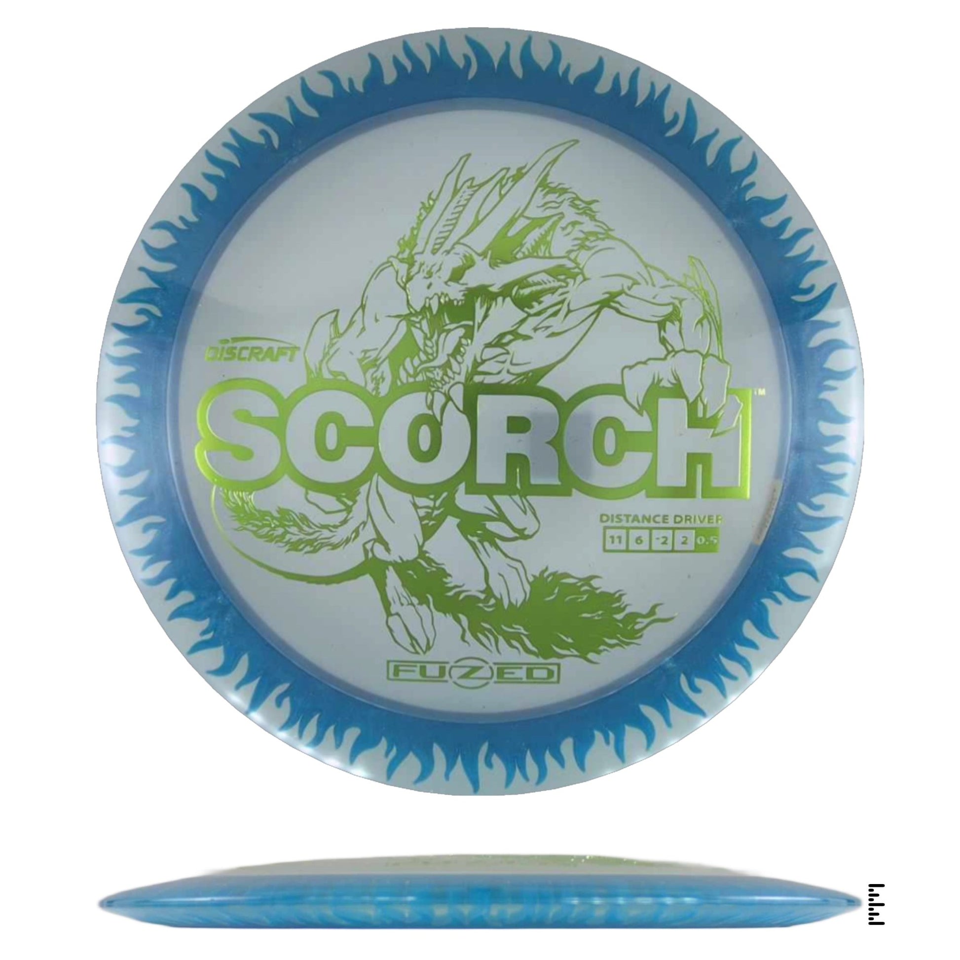 Discraft Fuzed Line Scorch - Clear / Blue - Powergrip USA