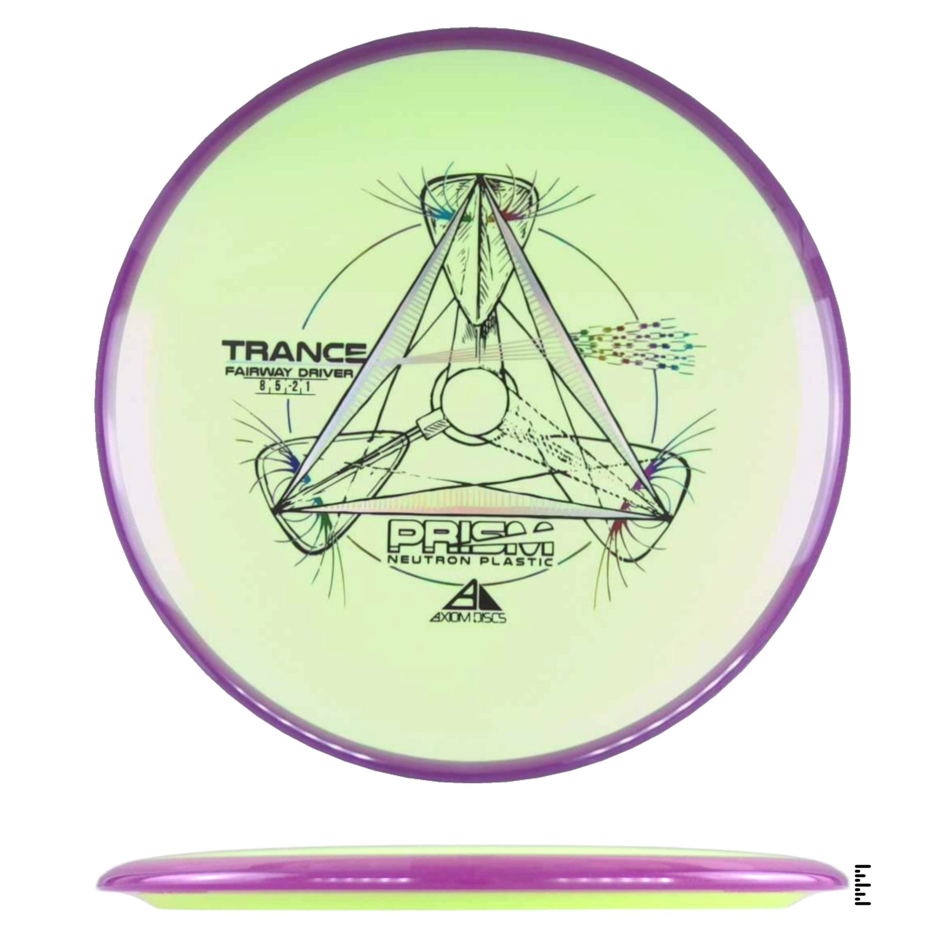 Axiom Discs Prism Neutron Trance - Light Green / Violet - Powergrip USA