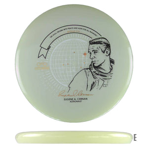 Disc golf disc featuring Eugene Cernan