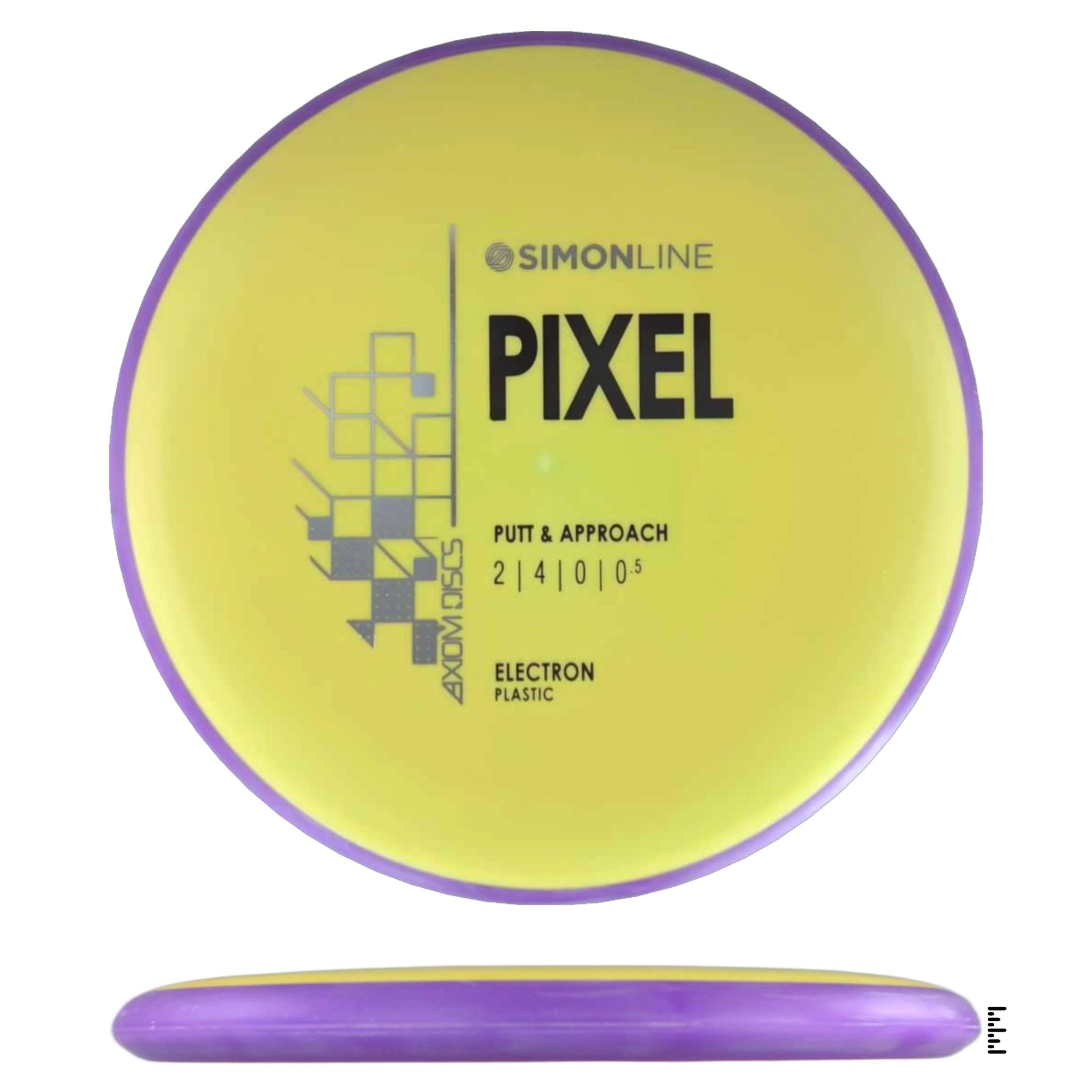 Axiom Discs Simon Line Electron Pixel - Yellow / Violet - Powergrip USA