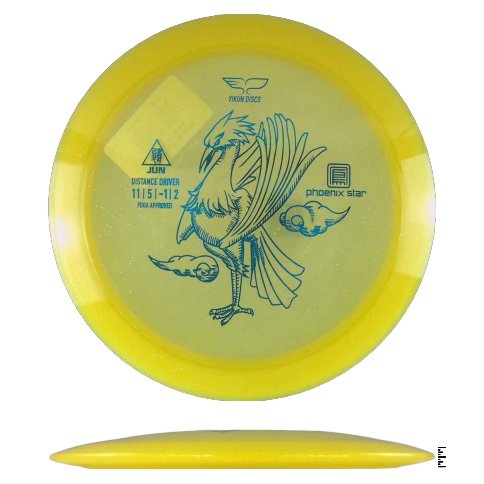 Yikun Discs Phoenix Star Jun - Yellow - Powergrip USA