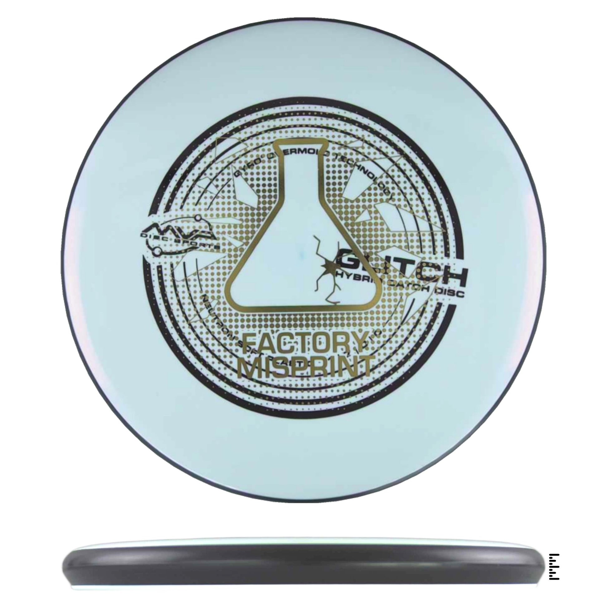 MVP Disc Sports Neutron Soft Glitch Factory Misprint - White - Powergrip USA