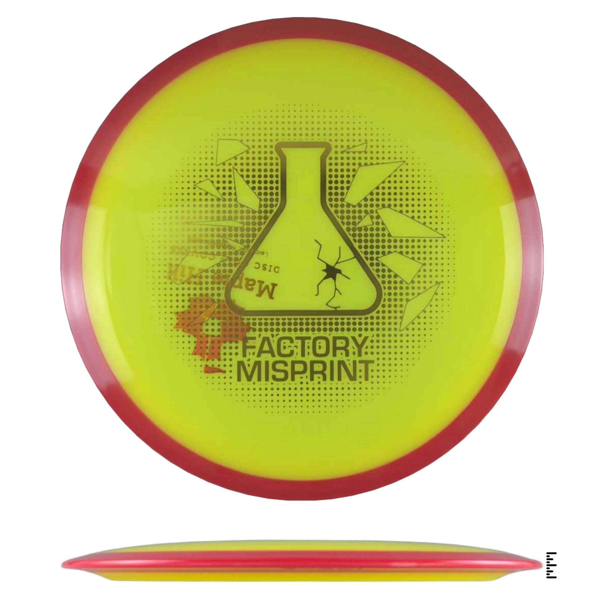 Axiom Discs Simon Line Neutron Time - Lapse Factory Misprint - Yellow / Red - Powergrip USA