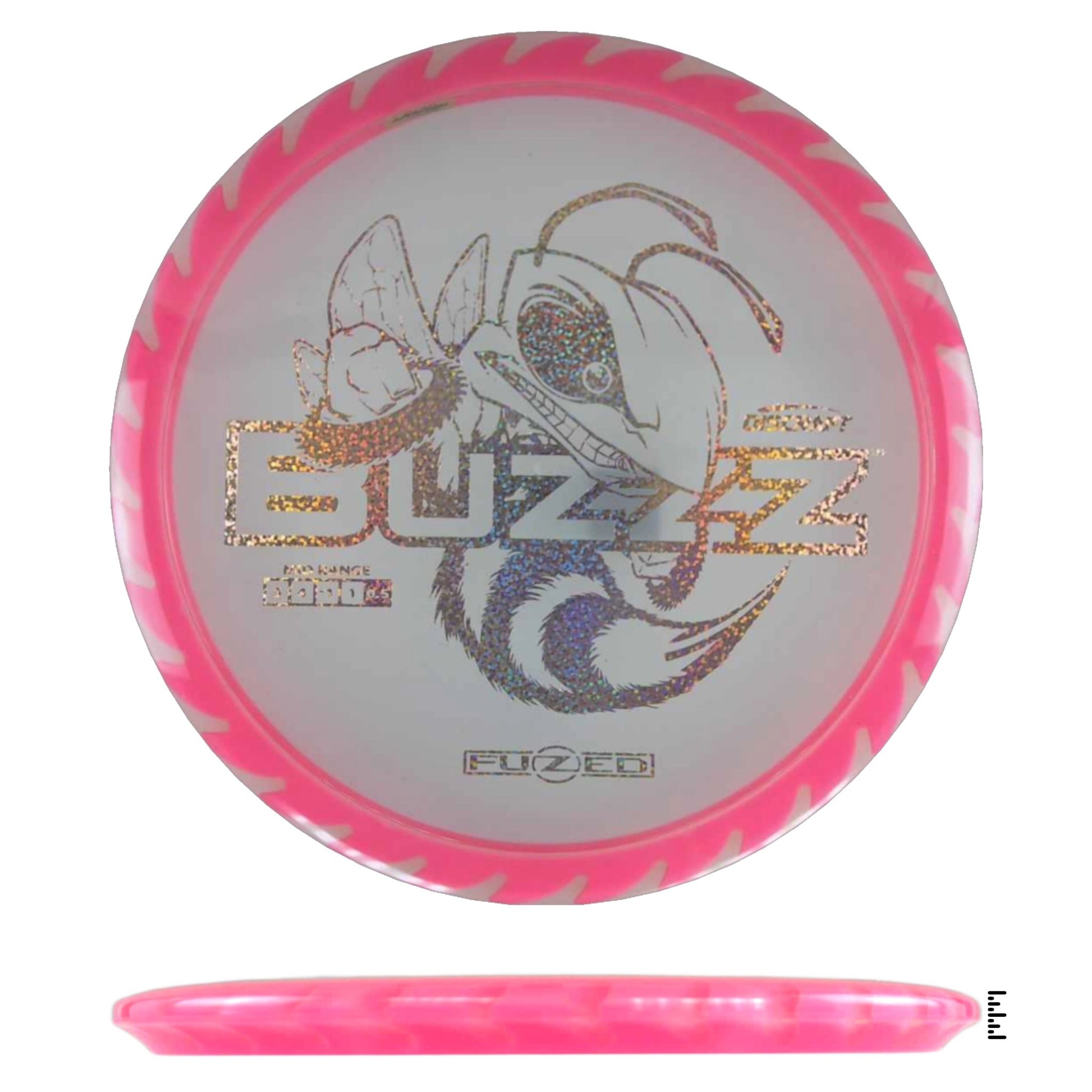 Discraft Fuzed Line Buzzz Saw Pattern (Buzzzsaw) - Clear / Pink - Powergrip USA