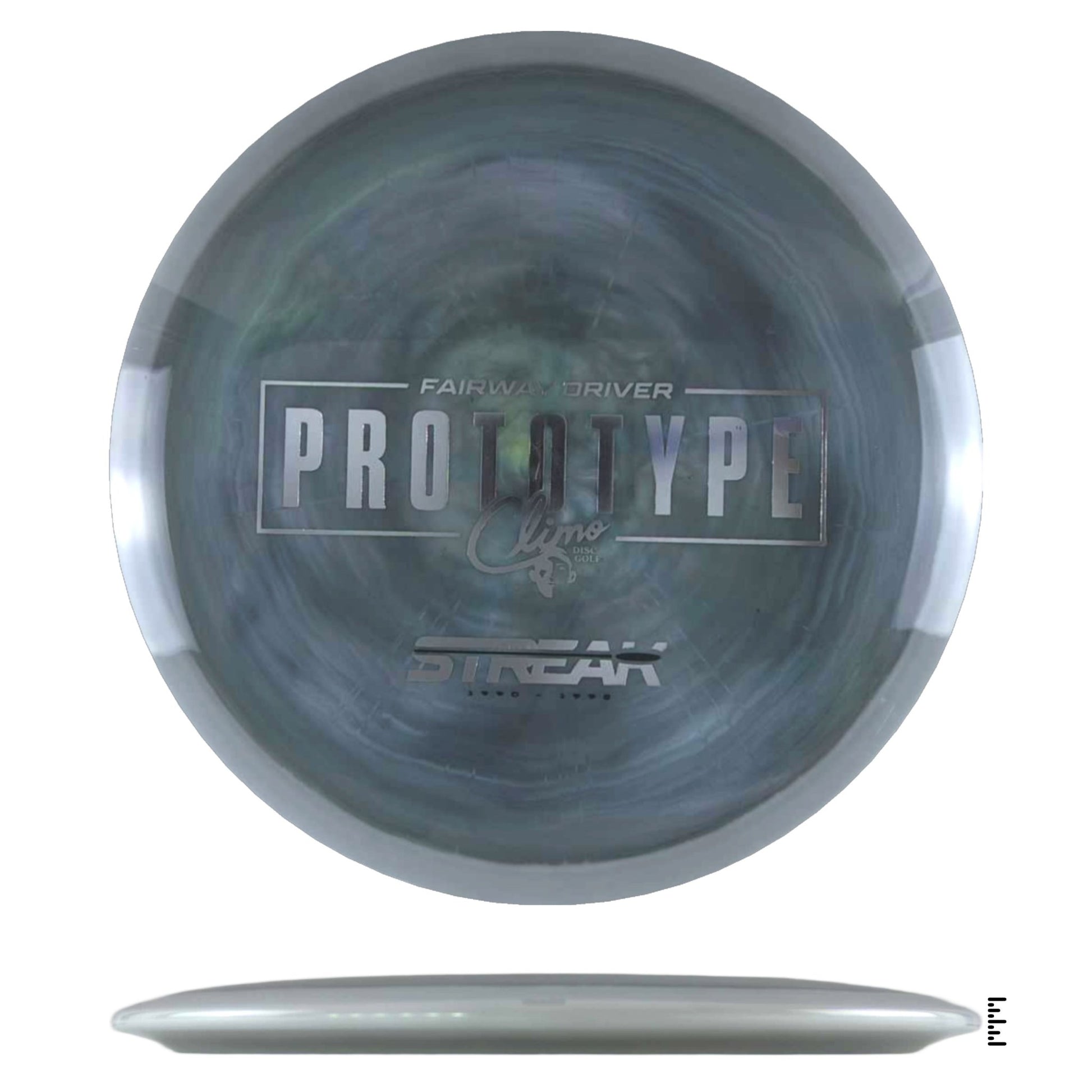 Climo Disc Golf Signature Line Streak Prototpye - Gray - Powergrip USA