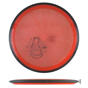 Disc golf disc with lab beaker design