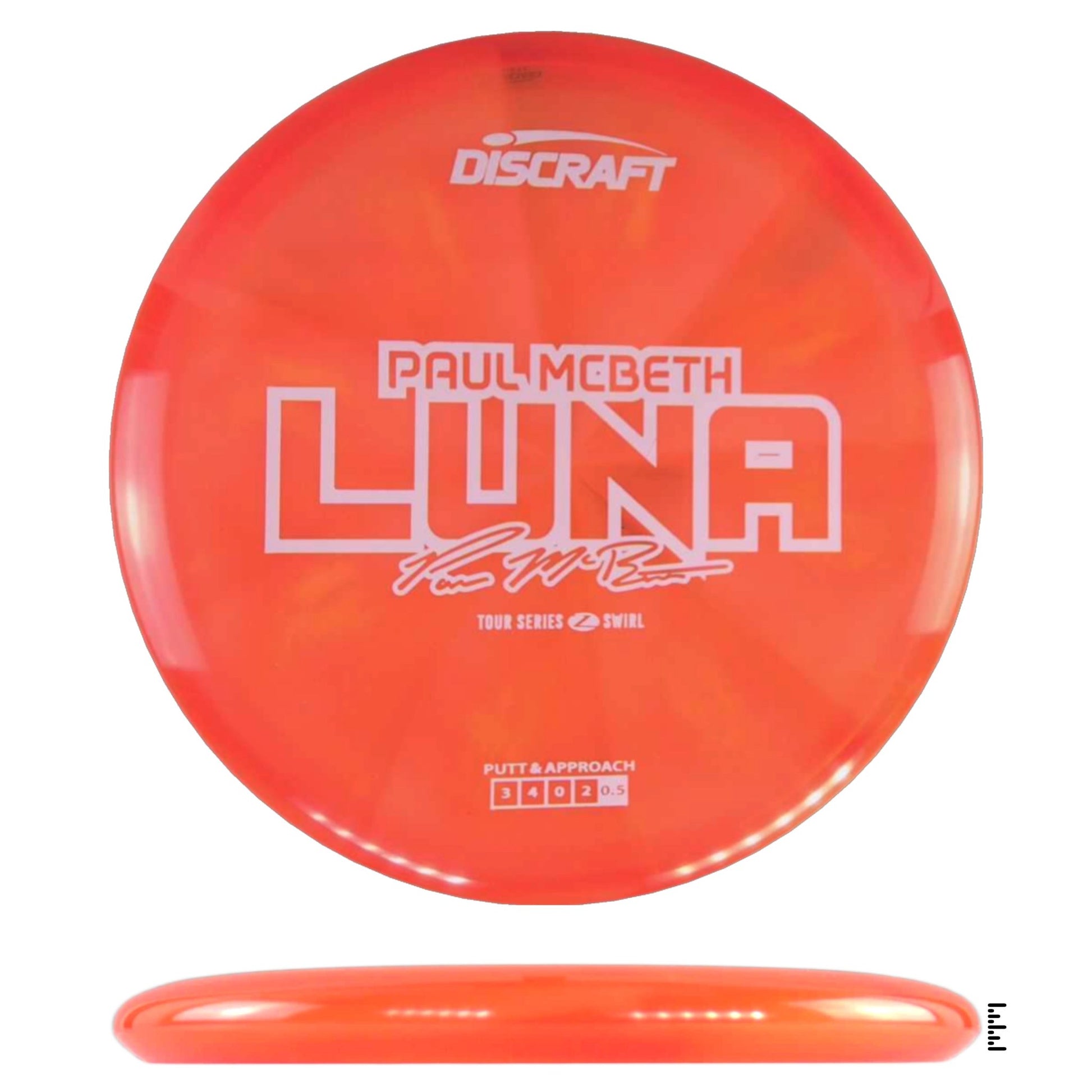 Discraft Z Swirl Luna 2025 Paul McBeth Tour Series - Orange - Powergrip USA