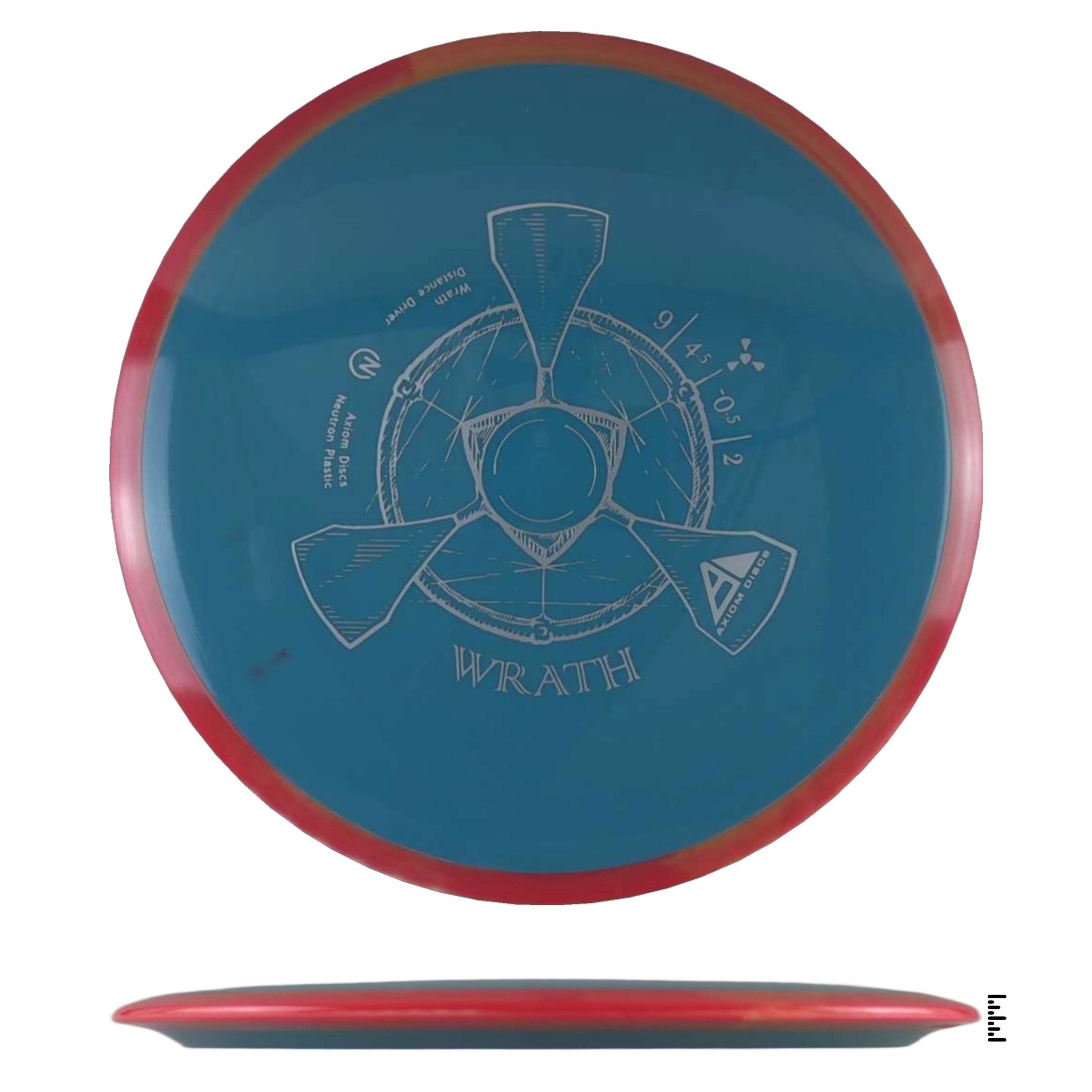 Axiom Discs Neutron Wrath - Cyan / Dark Orange - Powergrip USA