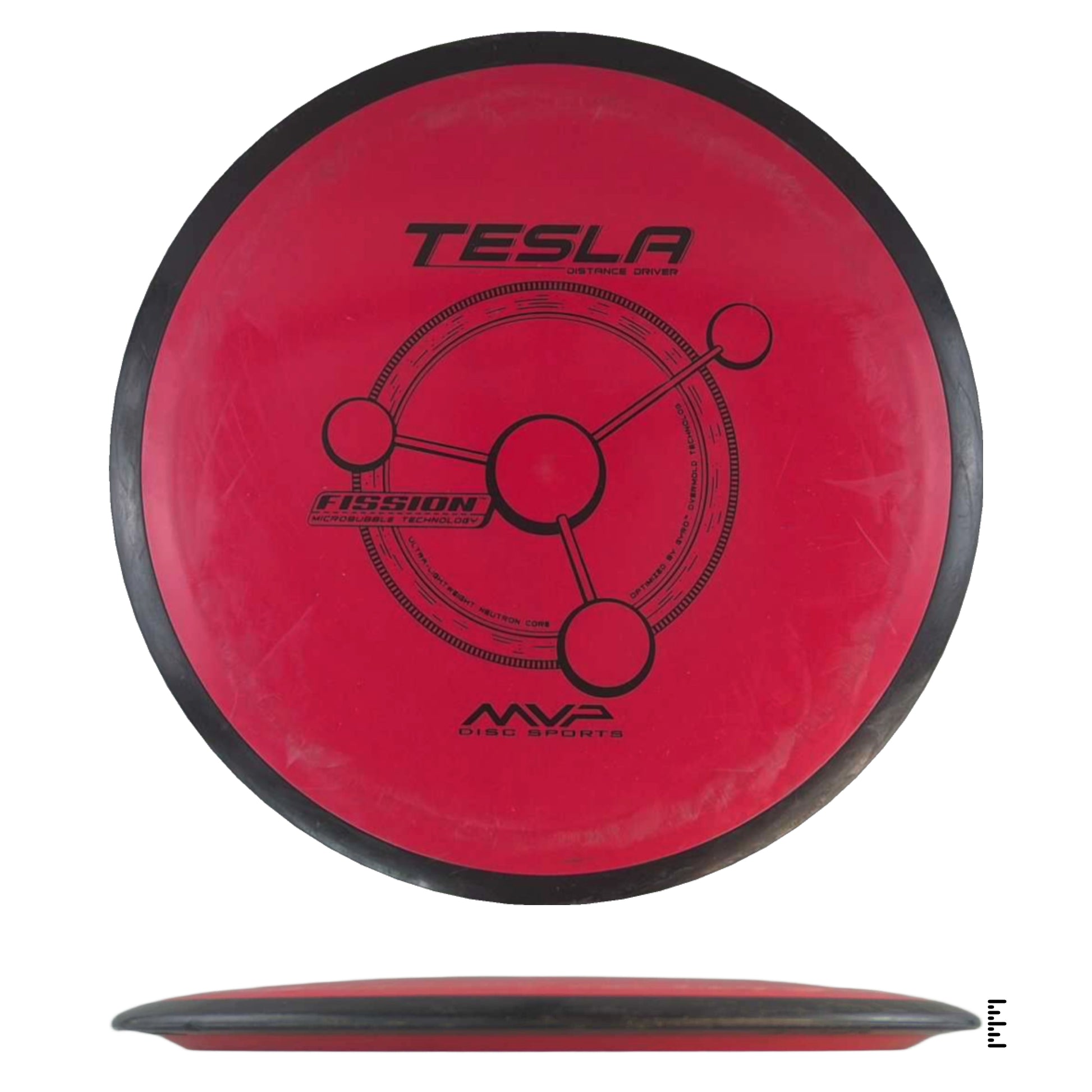 Red MVP Tesla Fission disc golf disc