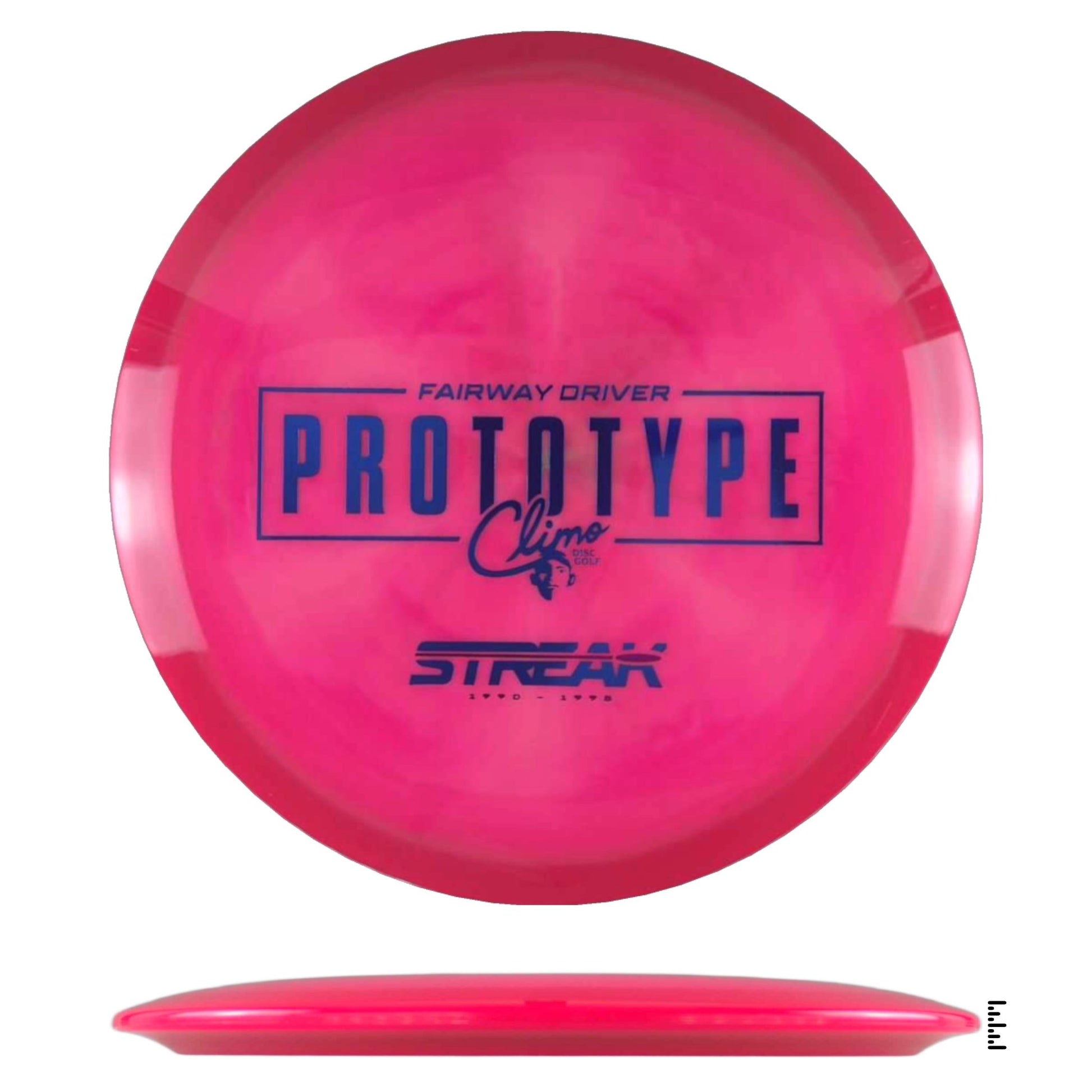 Climo Disc Golf Signature Line Streak Prototpye - Light Red - Powergrip USA