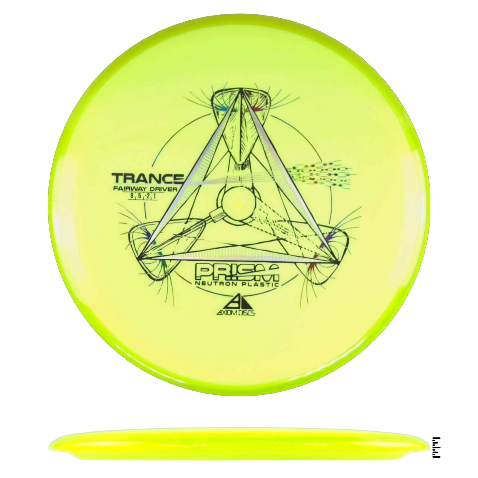 Axiom Discs Prism Neutron Trance - Fluorescent Yellow / Lime - Powergrip USA