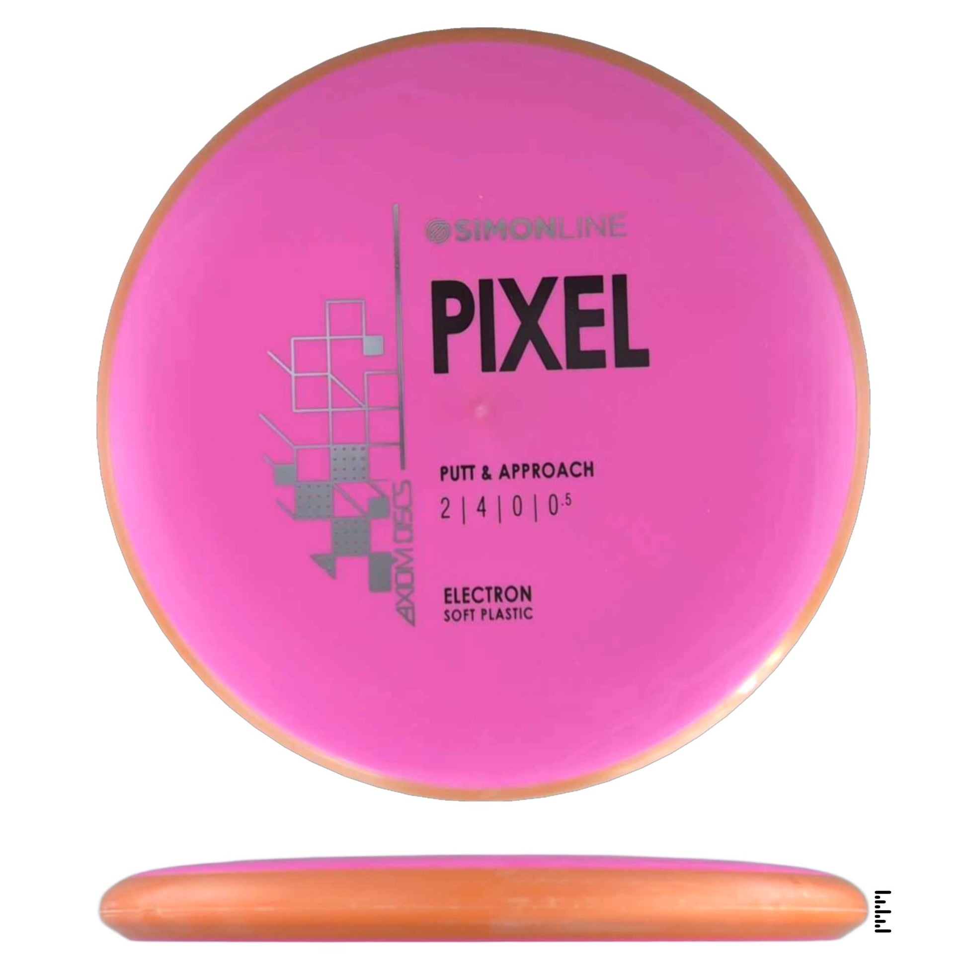 Axiom Discs Simon Line Electron Soft Pixel - Pink / Orange - Powergrip USA