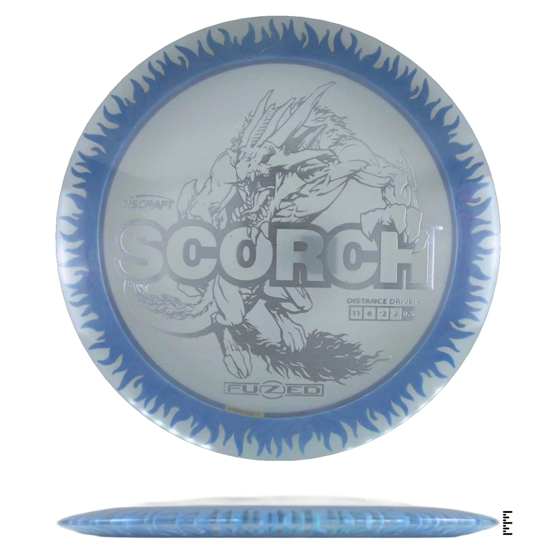 Discraft Fuzed Line Scorch - Clear / Blue - Powergrip USA