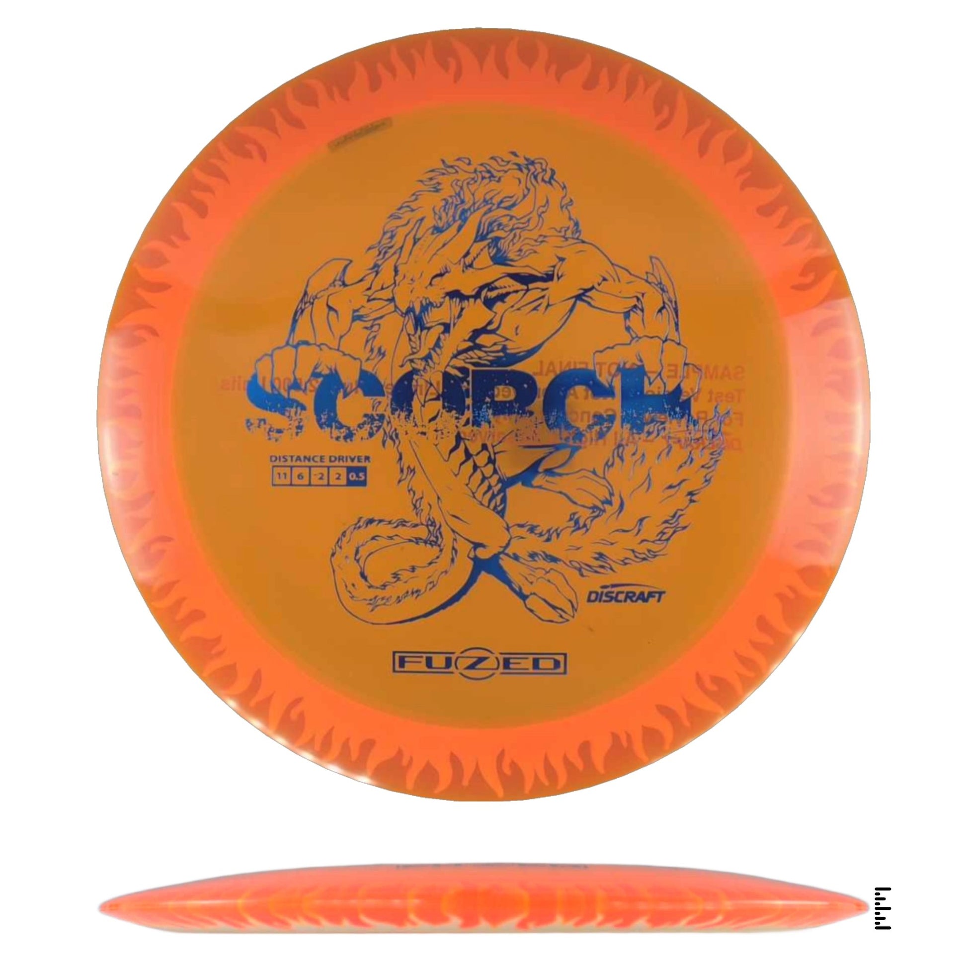 Discraft Fuzed Line Scorch Sample Run - Orange / White - Powergrip USA