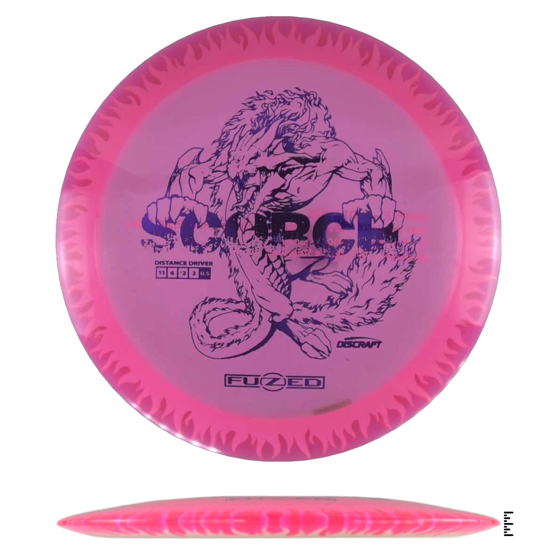 Discraft Fuzed Line Scorch Sample Run - Pink / White - Powergrip USA