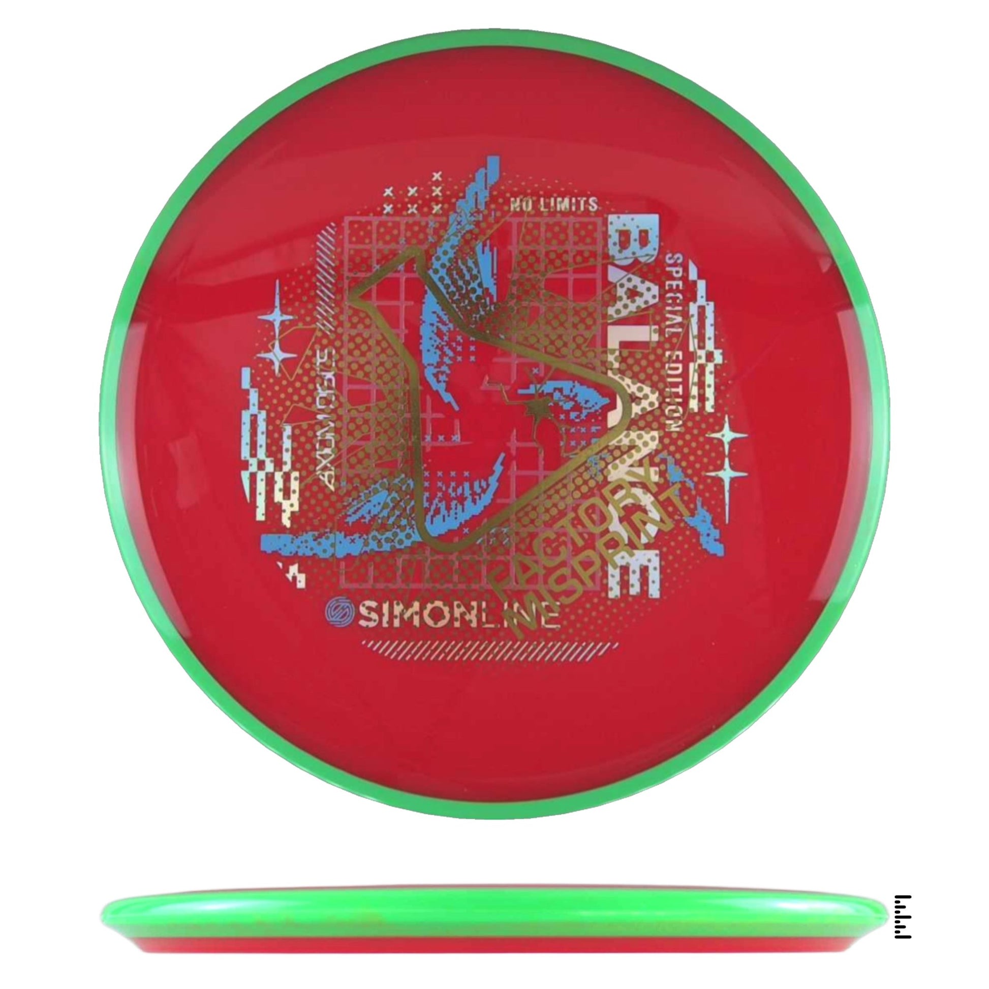 Axiom Discs Neutron Balance Factory Misprint - Red / Green - Powergrip USA