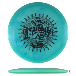 Blue Innova disc golf disc