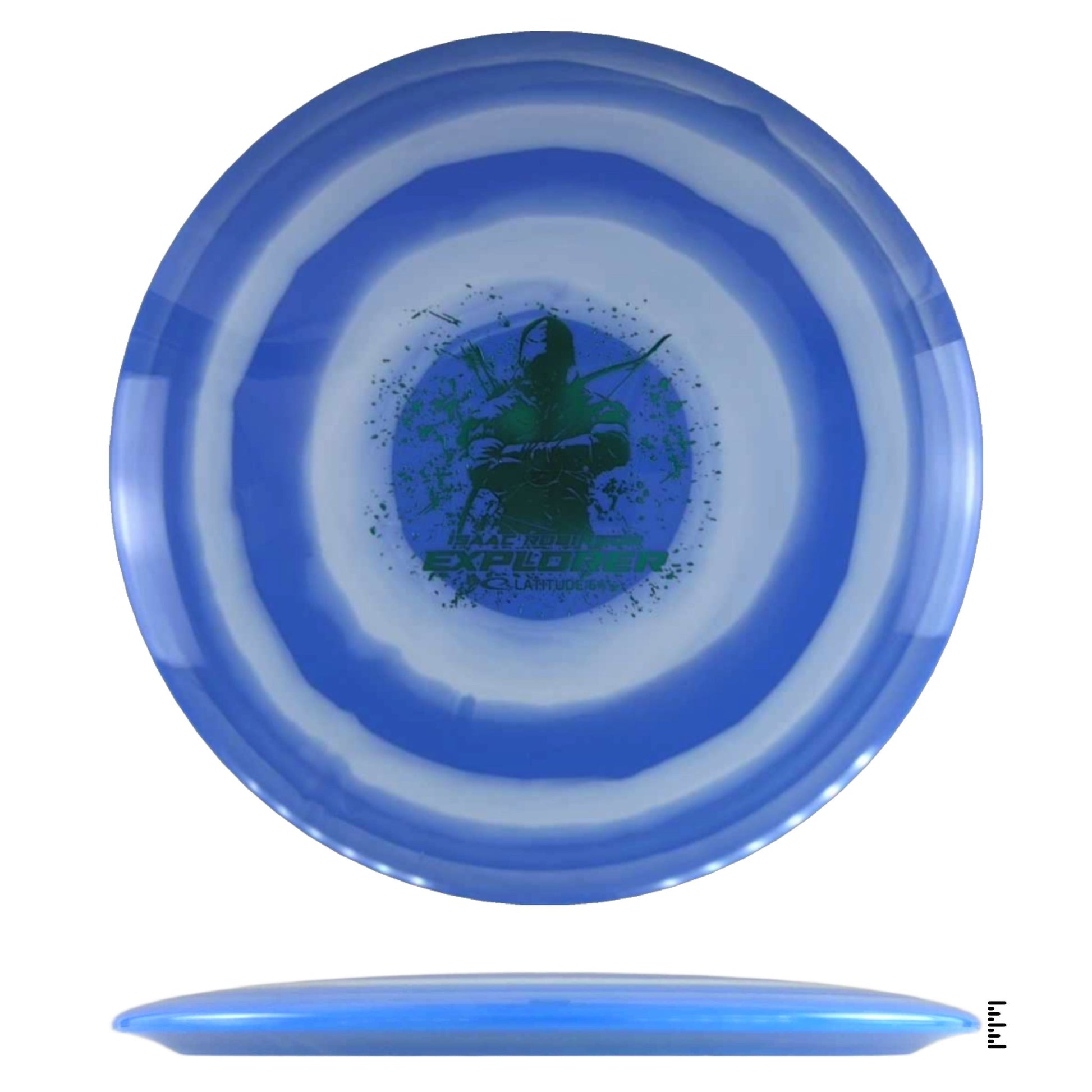 Latitude 64 Gold Bullseye Explorer - Isaac Robinson Team Series 2025 - White / Blue - Powergrip USA