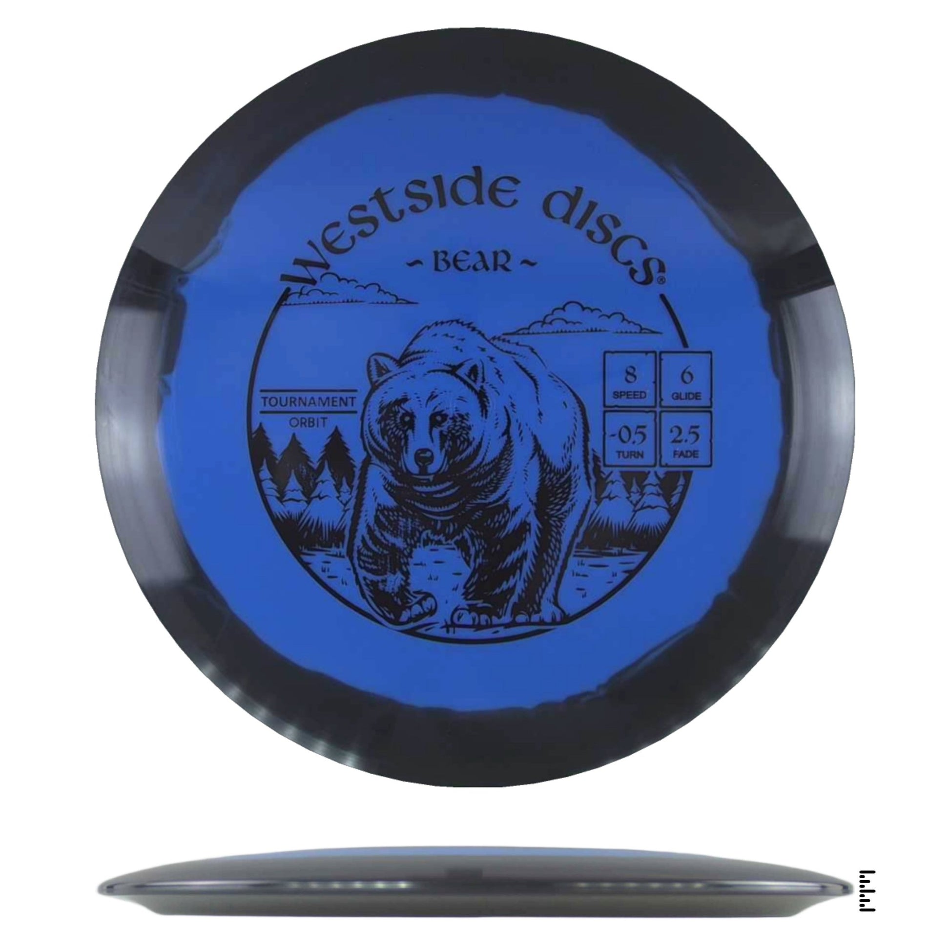 Westside Discs Tournament Orbit Bear - Blue / Black - Powergrip USA