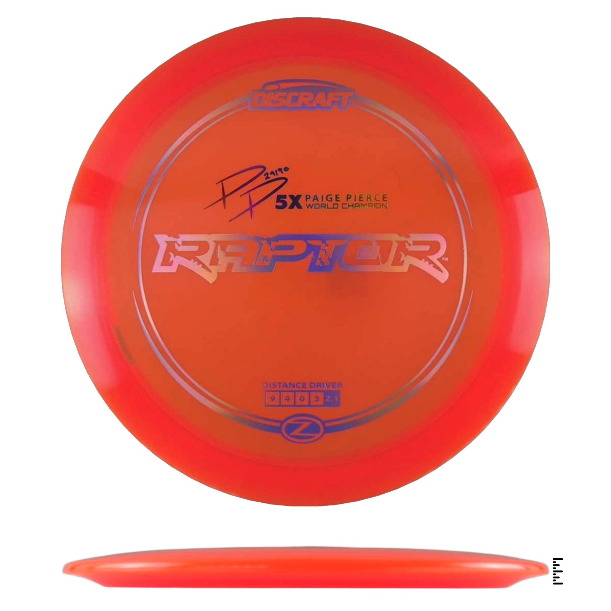 Discraft Z Line Raptor Paige Pierce 5x Edition - Orange - Powergrip USA