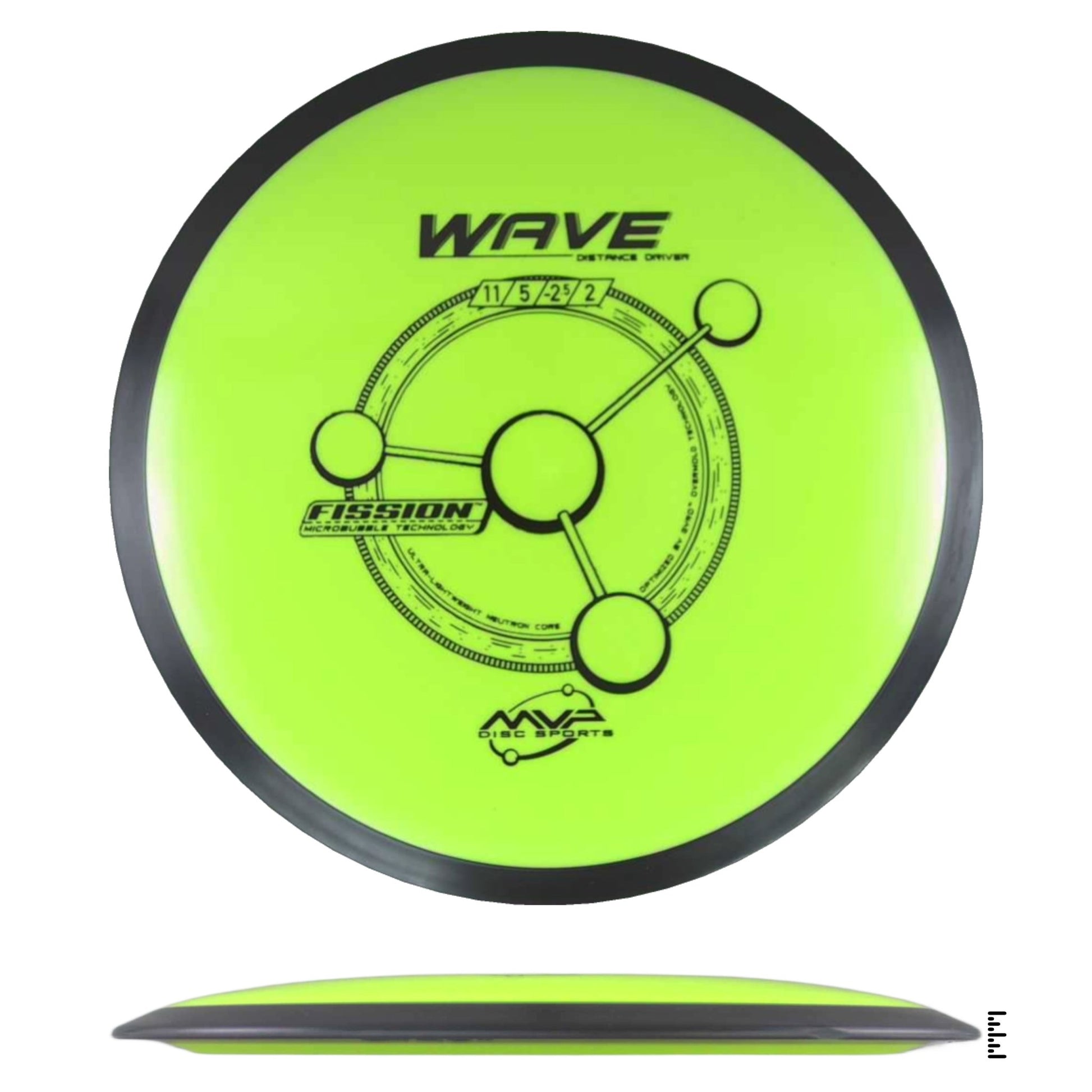MVP Disc Sports Fission Wave - Fluorescent Yellow - Powergrip USA