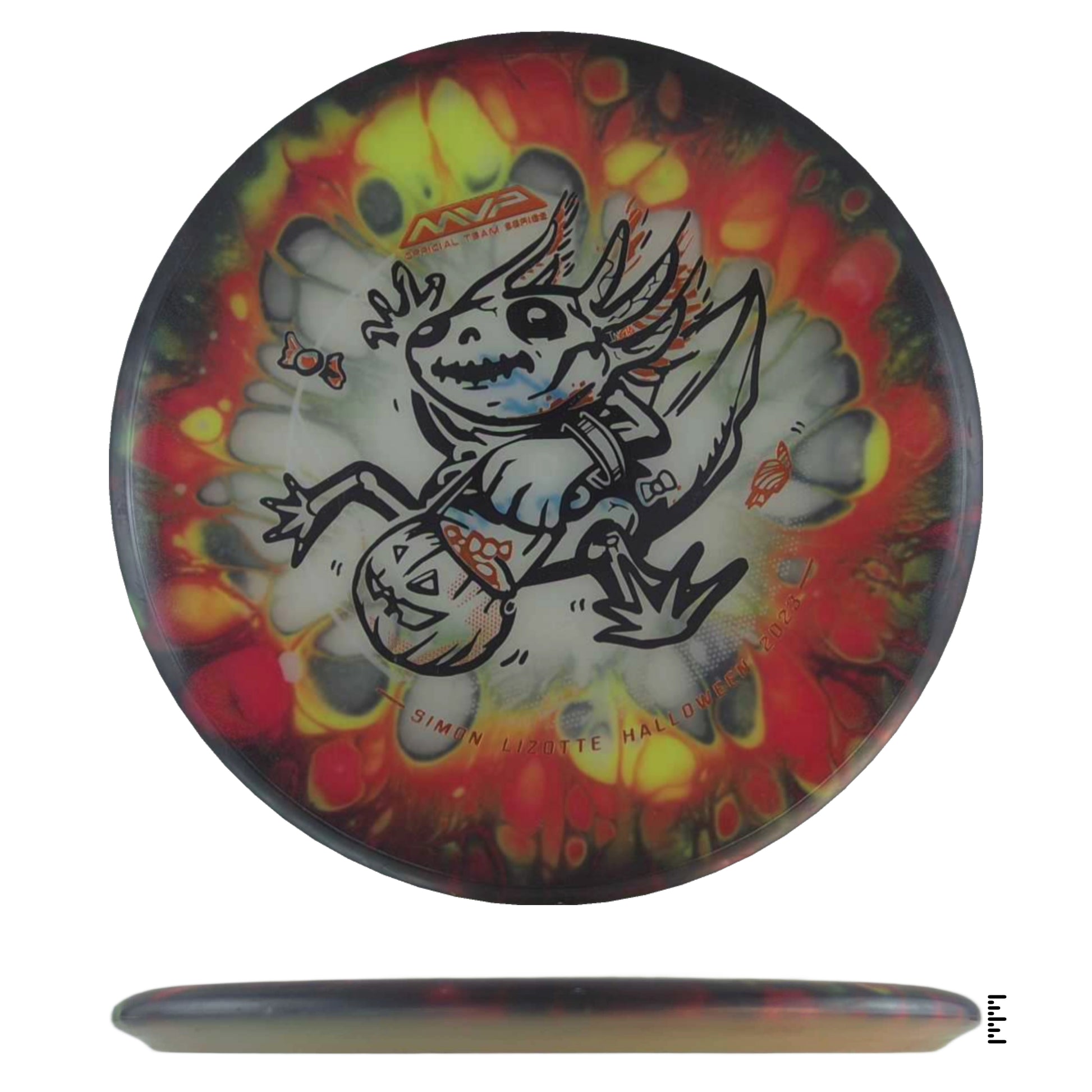 Axolotl Halloween disc golf disc
