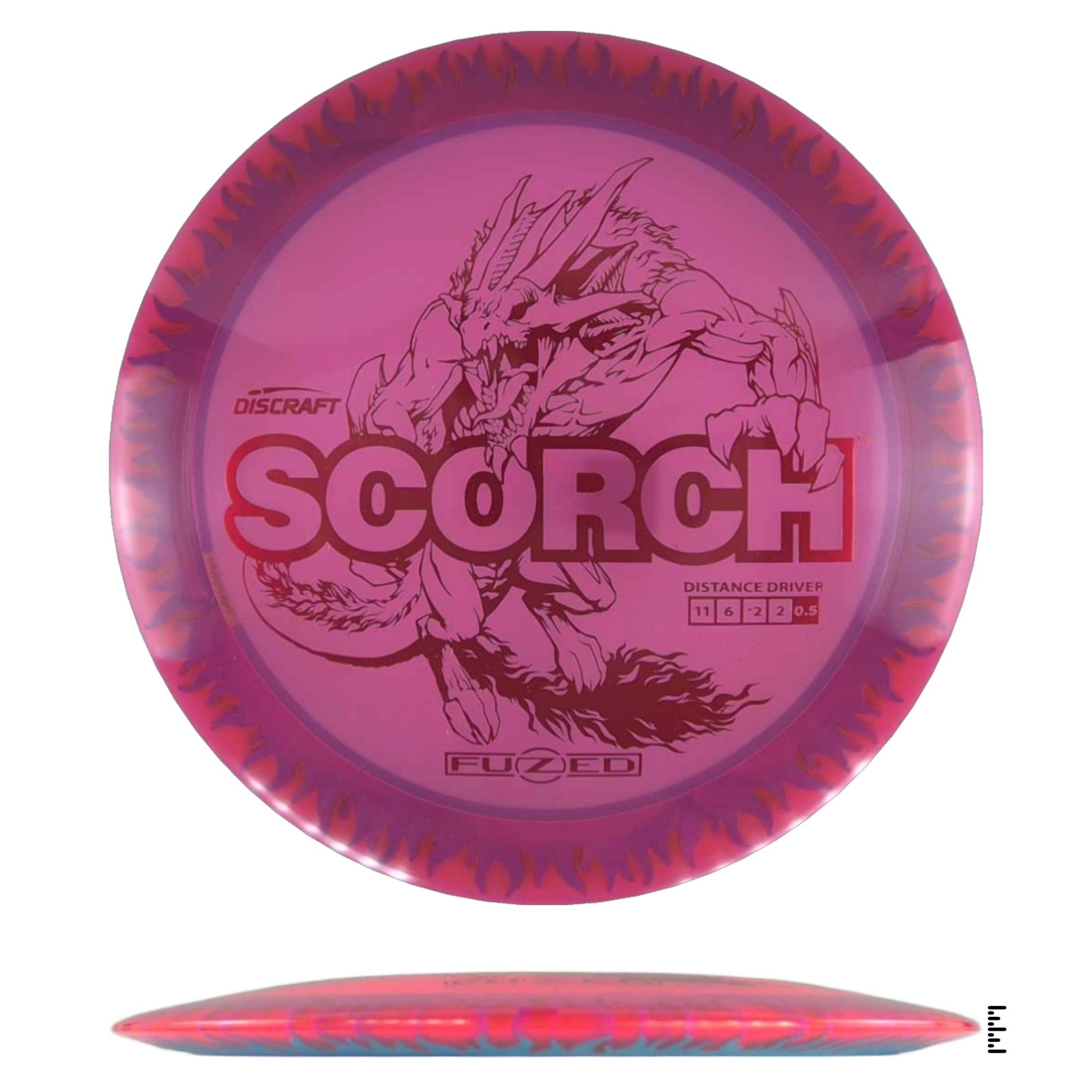 Discraft Fuzed Line Scorch - Red / Light Blue - Powergrip USA