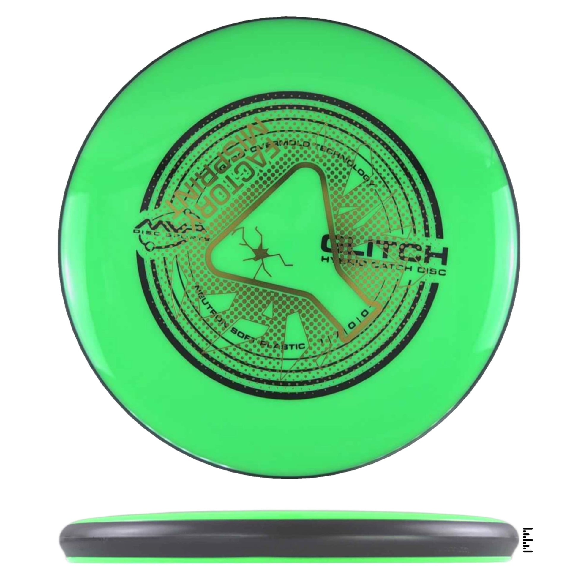 MVP Disc Sports Neutron Soft Glitch Factory Misprint - Light Green - Powergrip USA