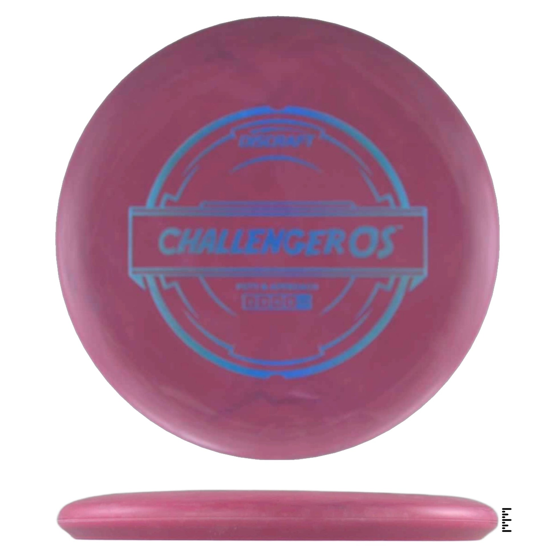 Discraft D Line Challenger OS - Pale Red - Violet - Powergrip USA