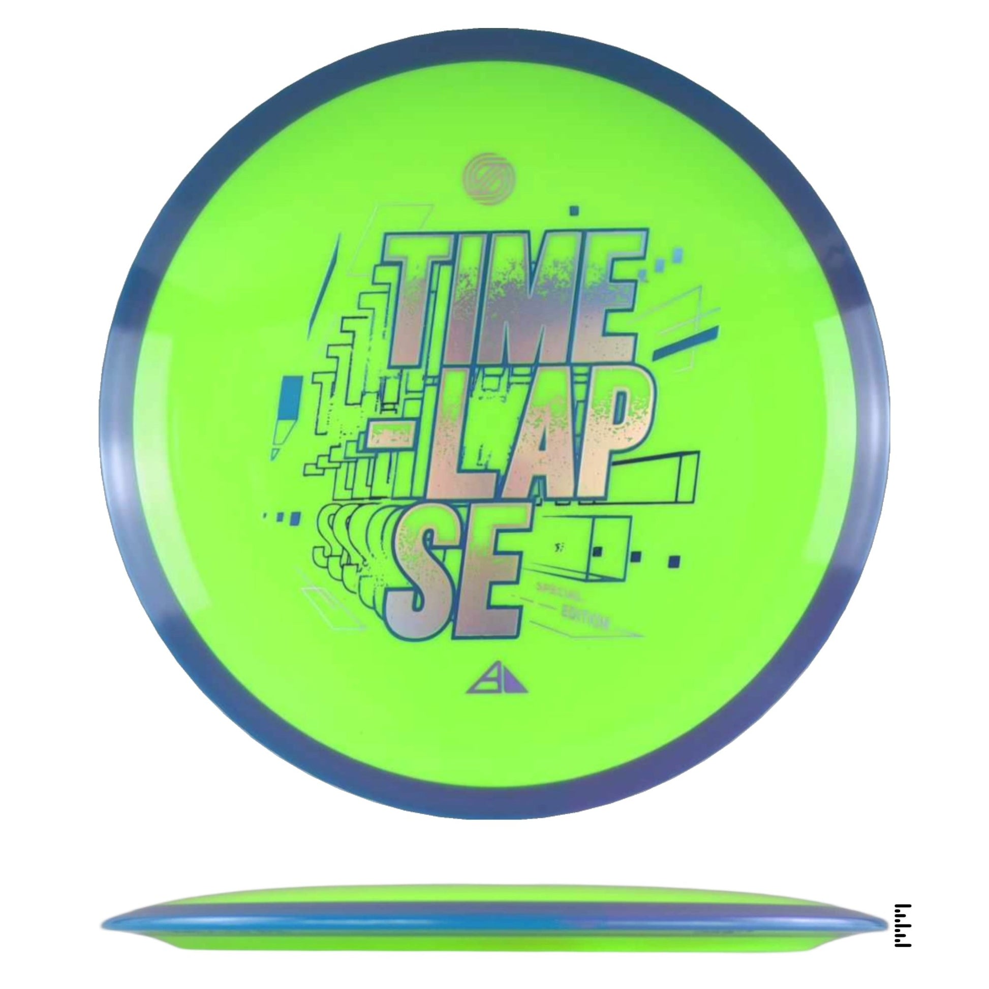 Axiom Discs Simon Line Neutron Time - Lapse Special Edition - Fluorescent Yellow / Dark Blue - Powergrip USA