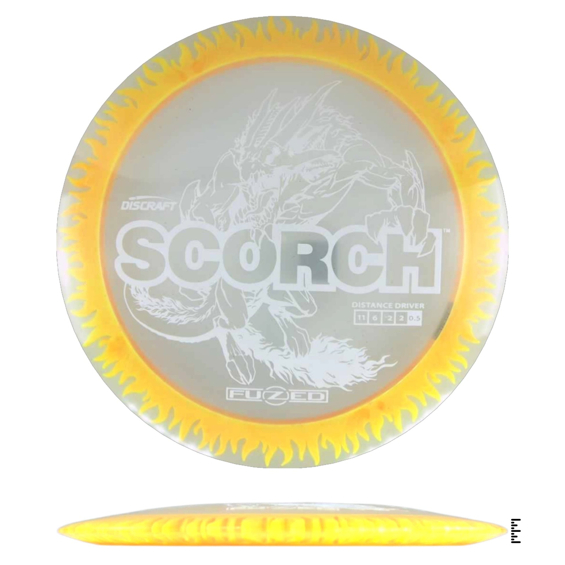 Discraft Fuzed Line Scorch - Clear / Orange - Powergrip USA