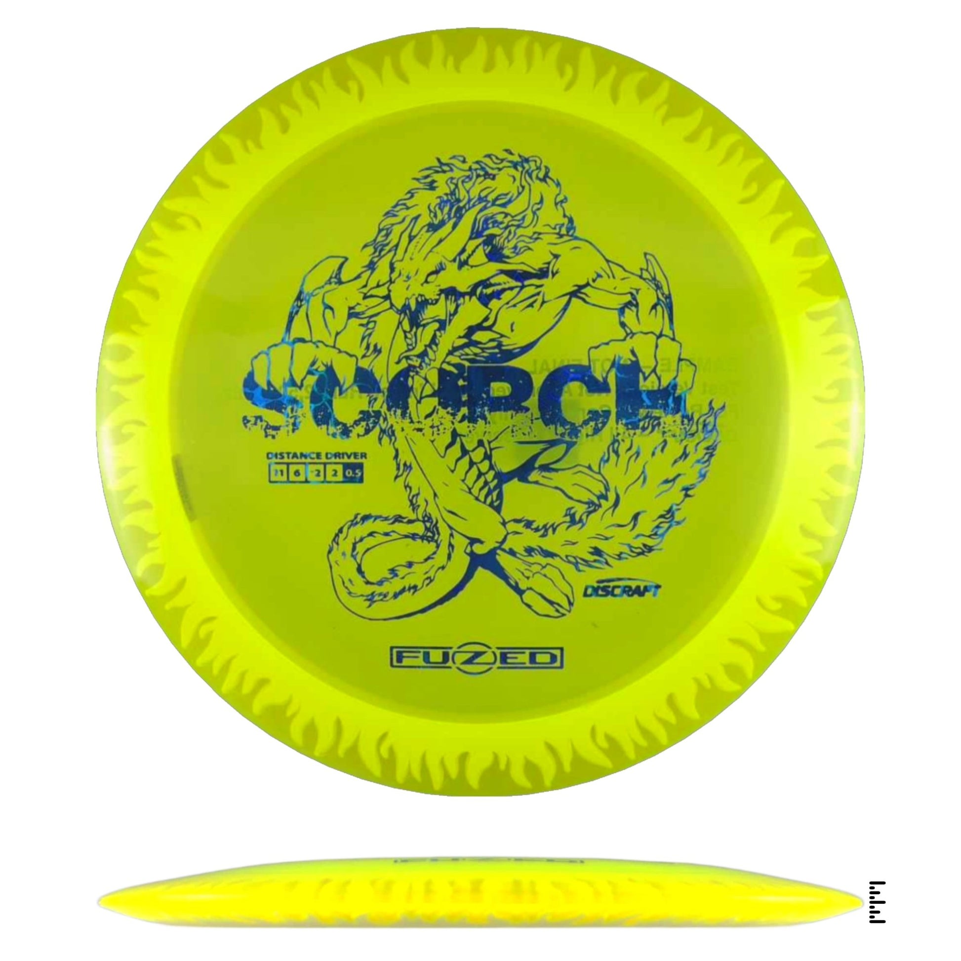 Discraft Fuzed Line Scorch Sample Run - Fluorescent Yellow / White - Powergrip USA