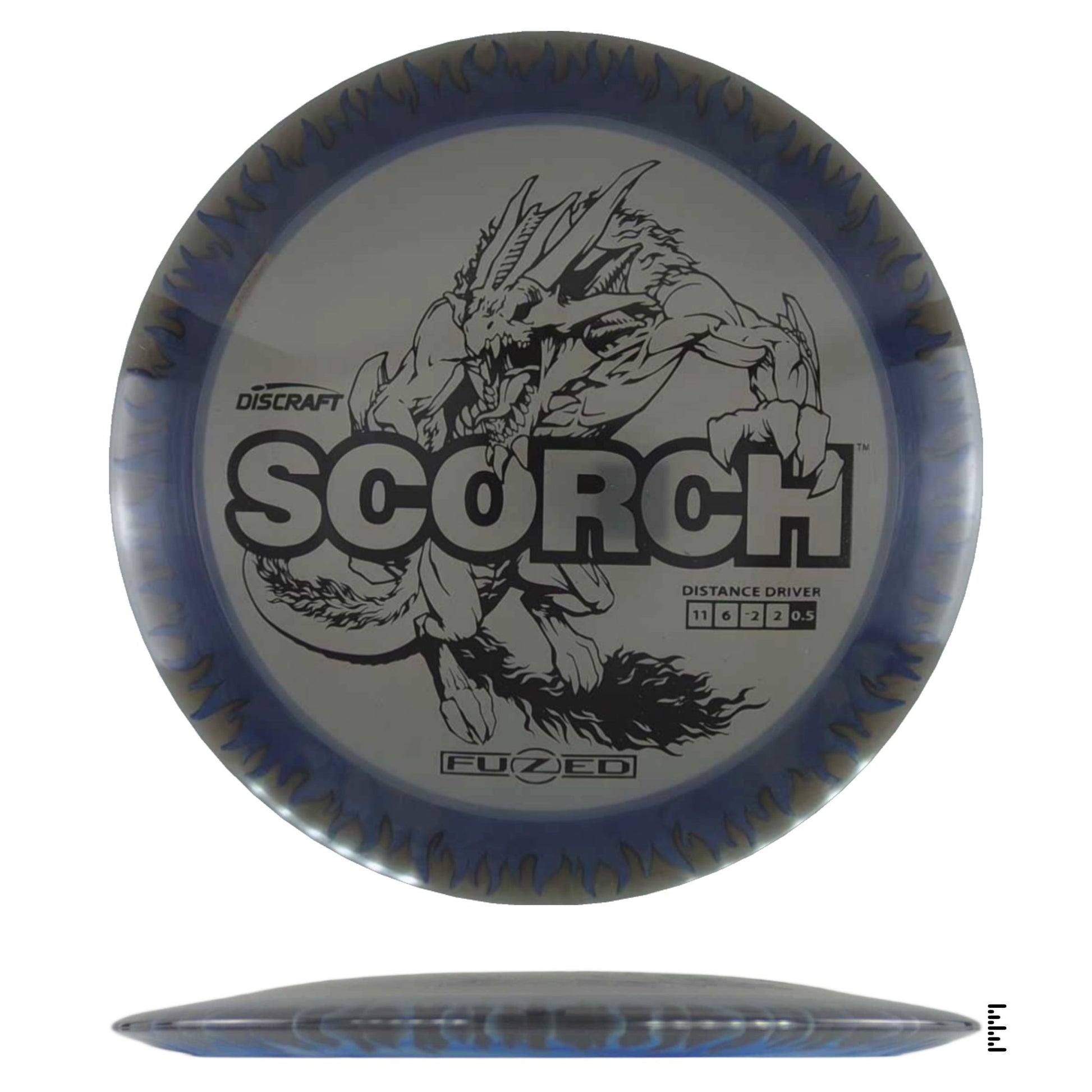 Discraft Fuzed Line Scorch - Black / Light Blue - Powergrip USA