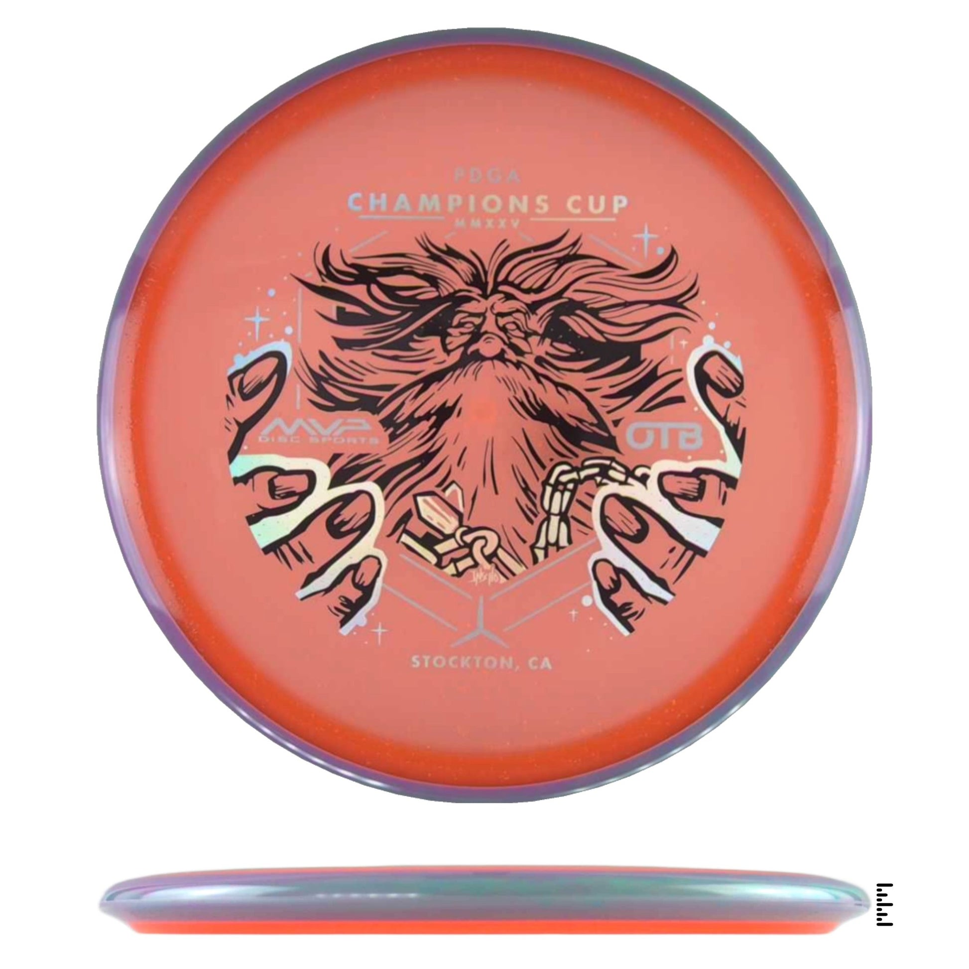 Particle Glow Proton Hex - Champions Cup Edition - Orange / Plum - Powergrip USA